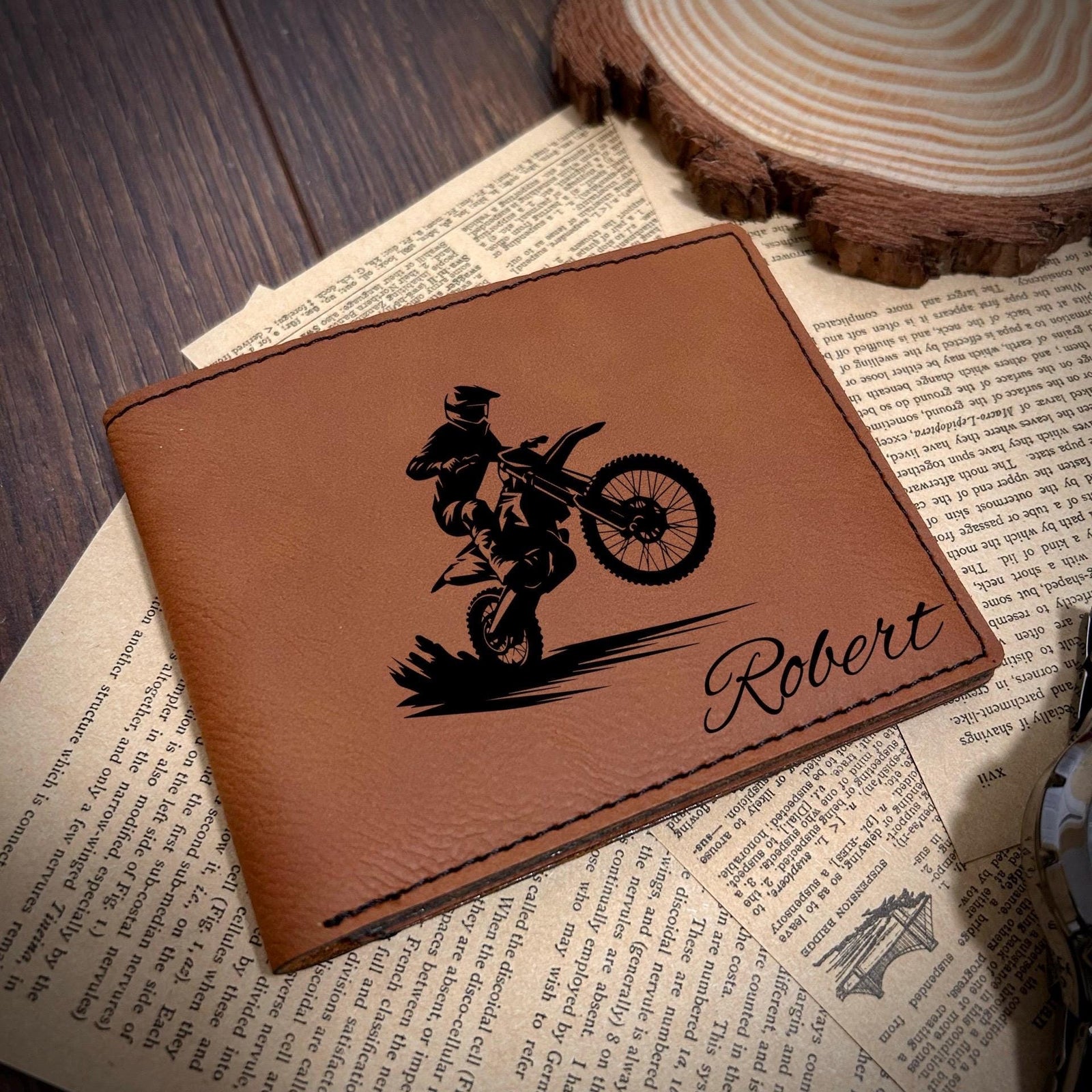 Dirt Biker Leather Wallet