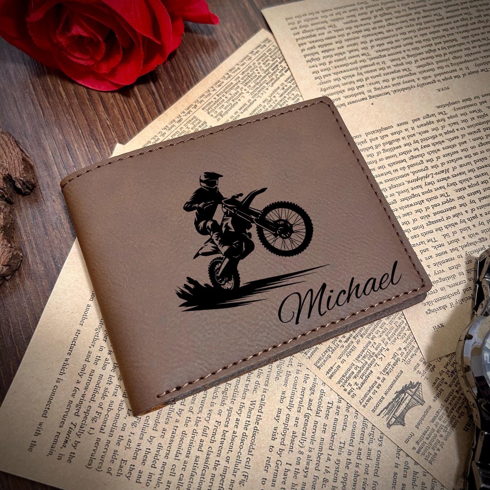 Dirt Biker Leather Wallet