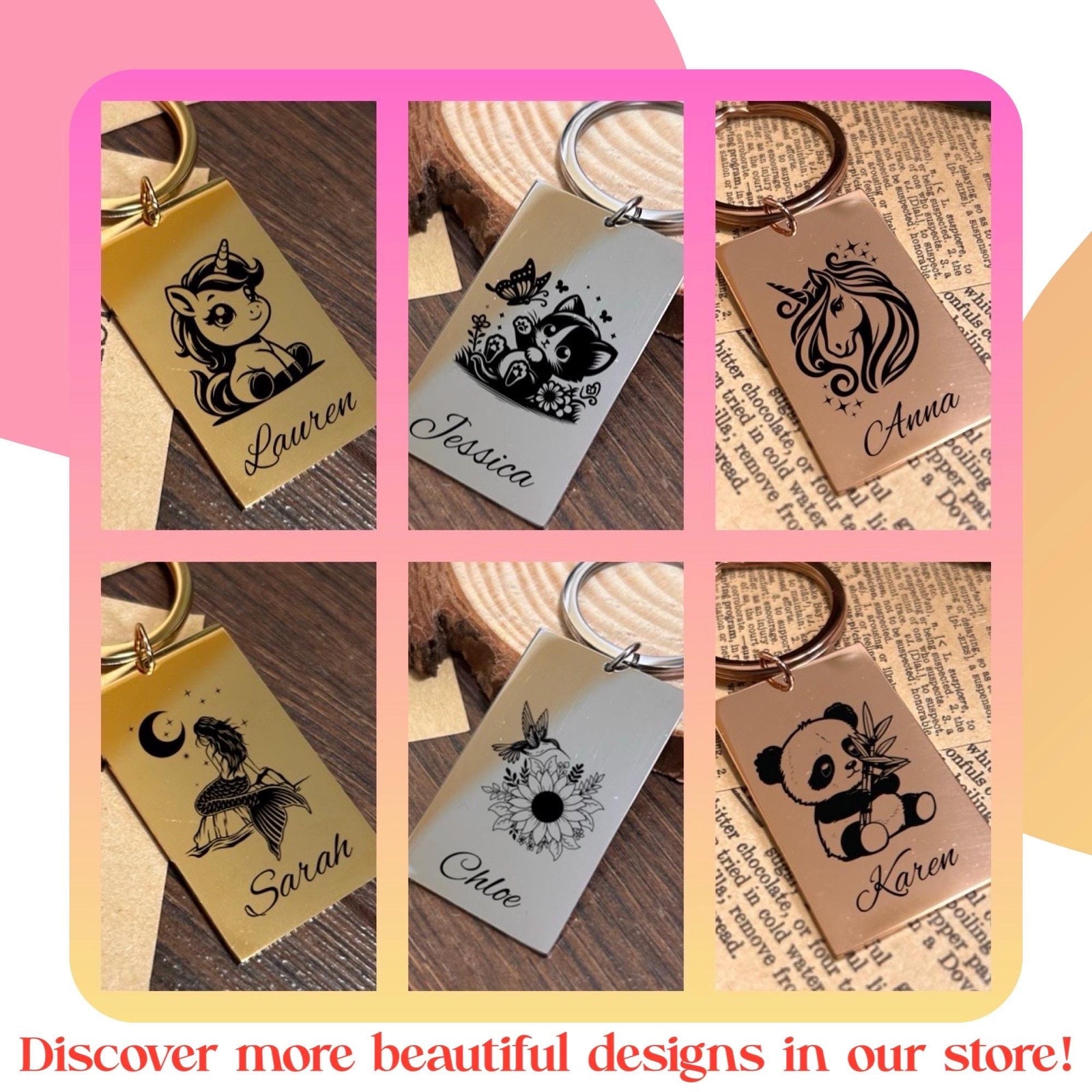 Baby Unicorn Keychain Stainless Steel