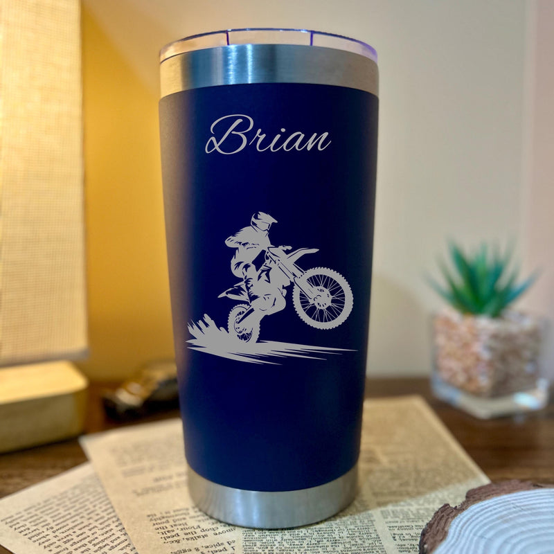 Dirt Biker 20oz Engraved Tumbler