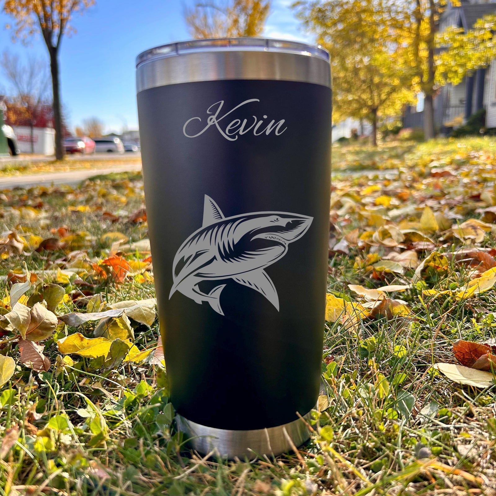 Shark 20oz Engraved Tumbler
