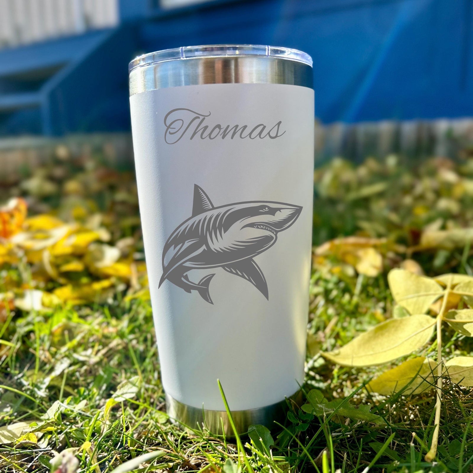 Shark 20oz Engraved Tumbler