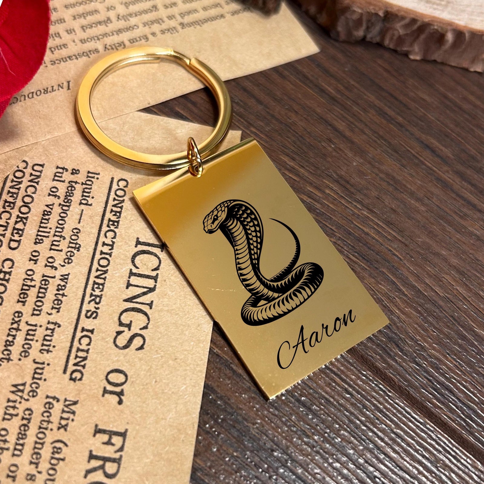 King Cobra Keychain Stainless Steel