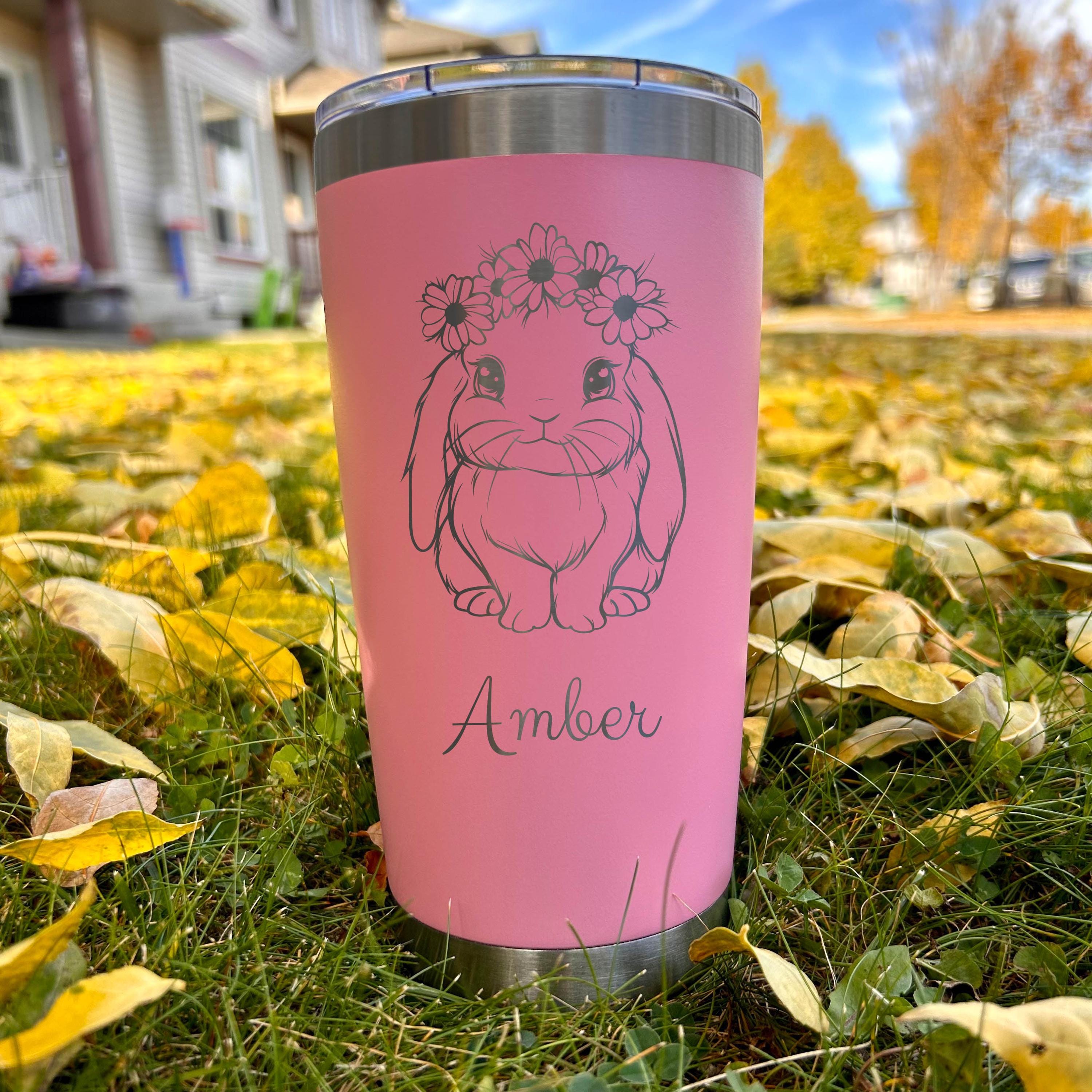 Cute Bunny 20oz Engraved Tumbler