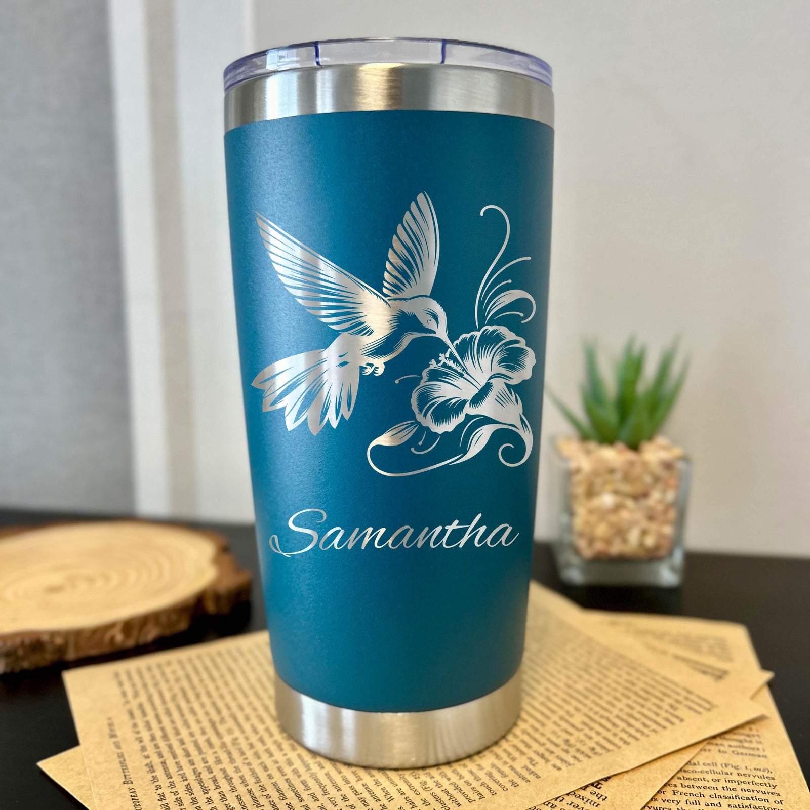 Cute Hummingbird 20oz Engraved Tumbler