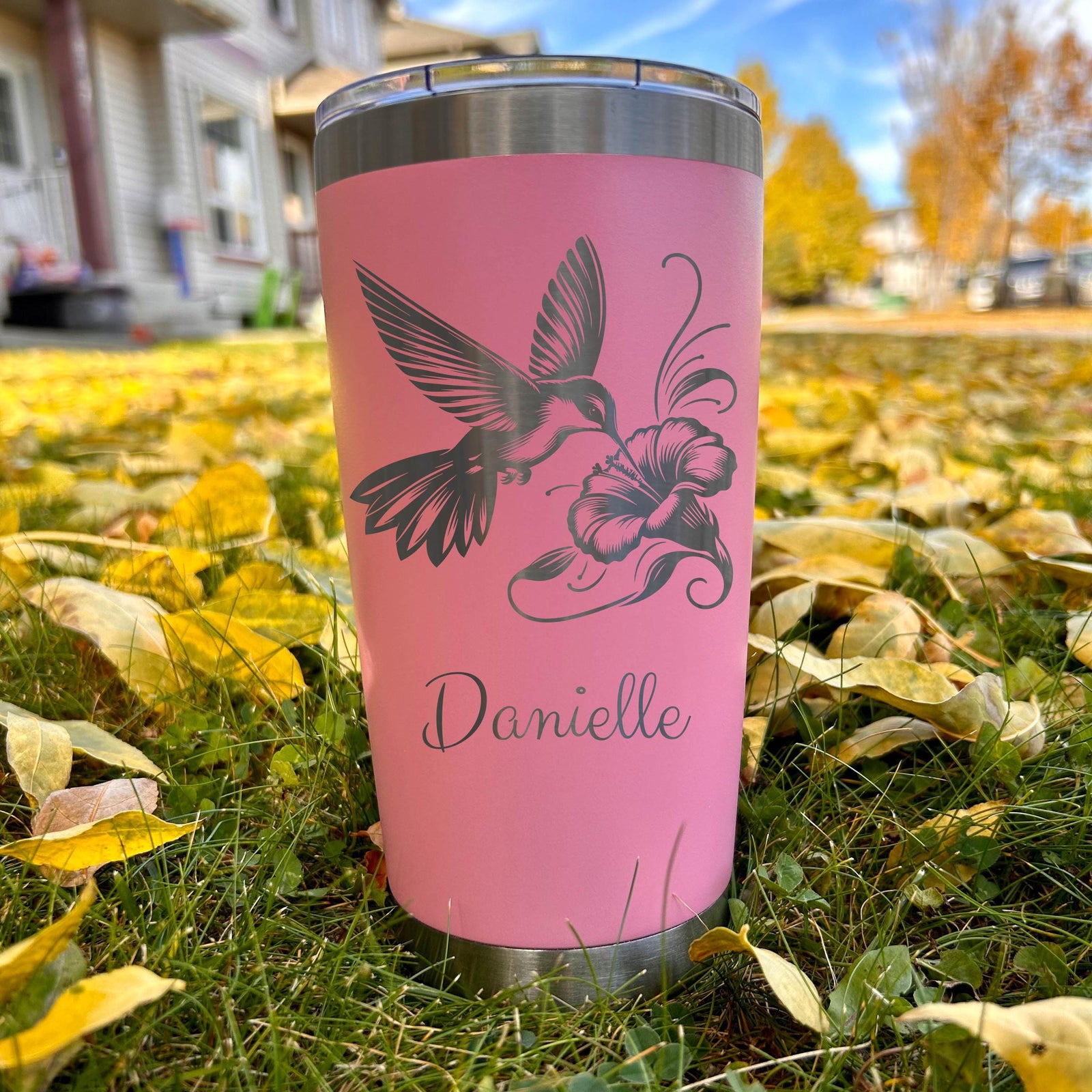 Cute Hummingbird 20oz Engraved Tumbler