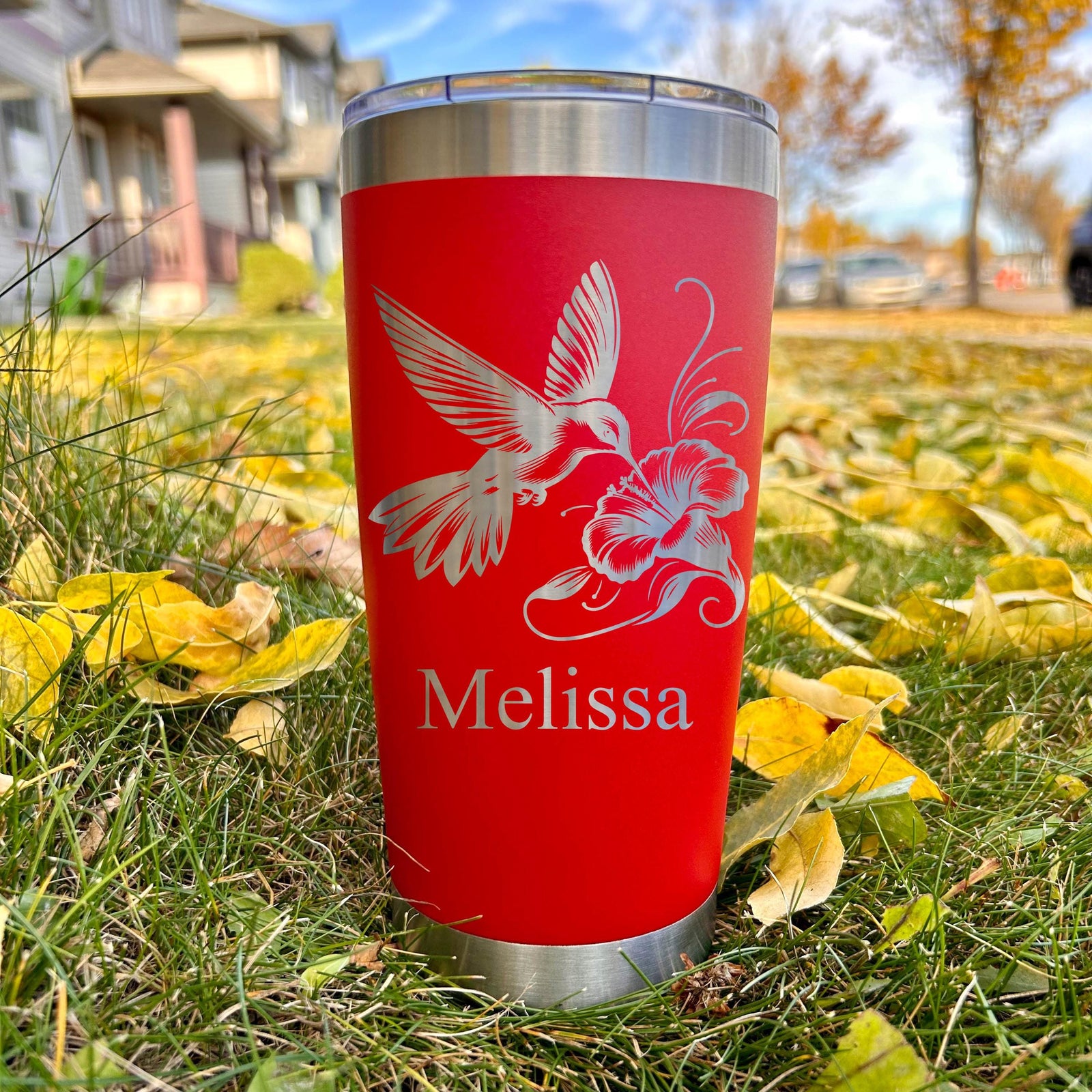 Cute Hummingbird 20oz Engraved Tumbler