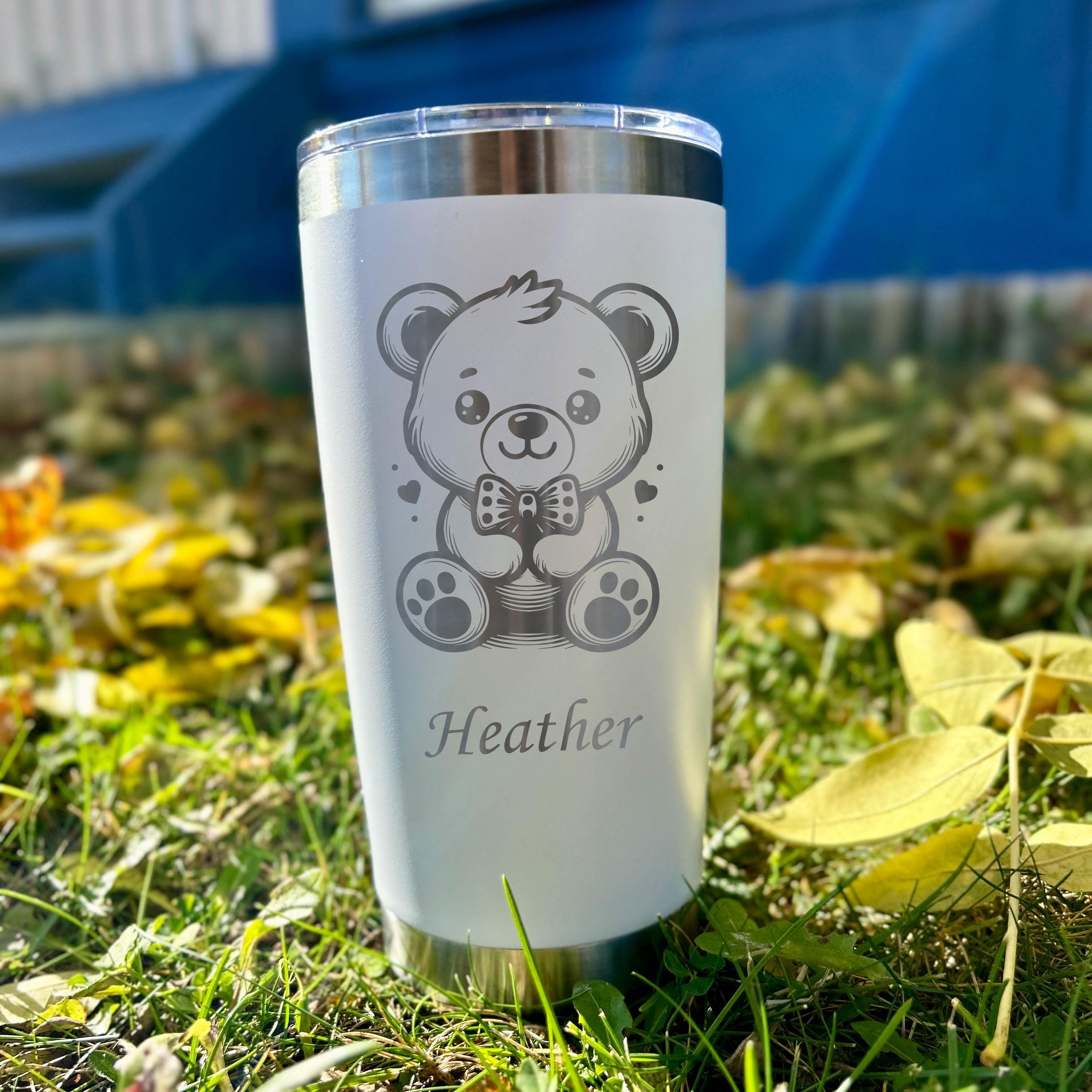 Teddy Bear 20oz Engraved Tumbler