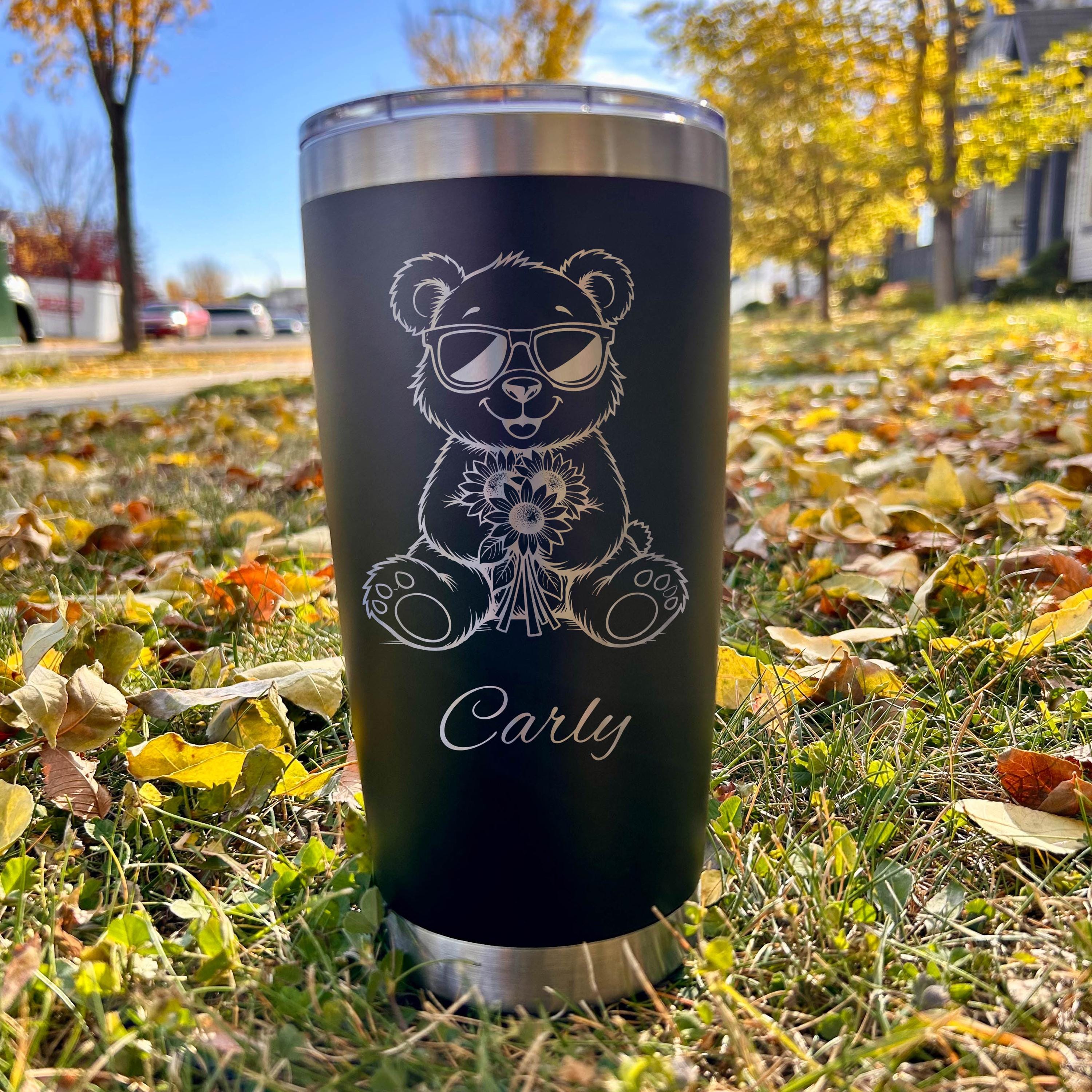 Cute Teddy Bear 20oz Engraved Tumbler