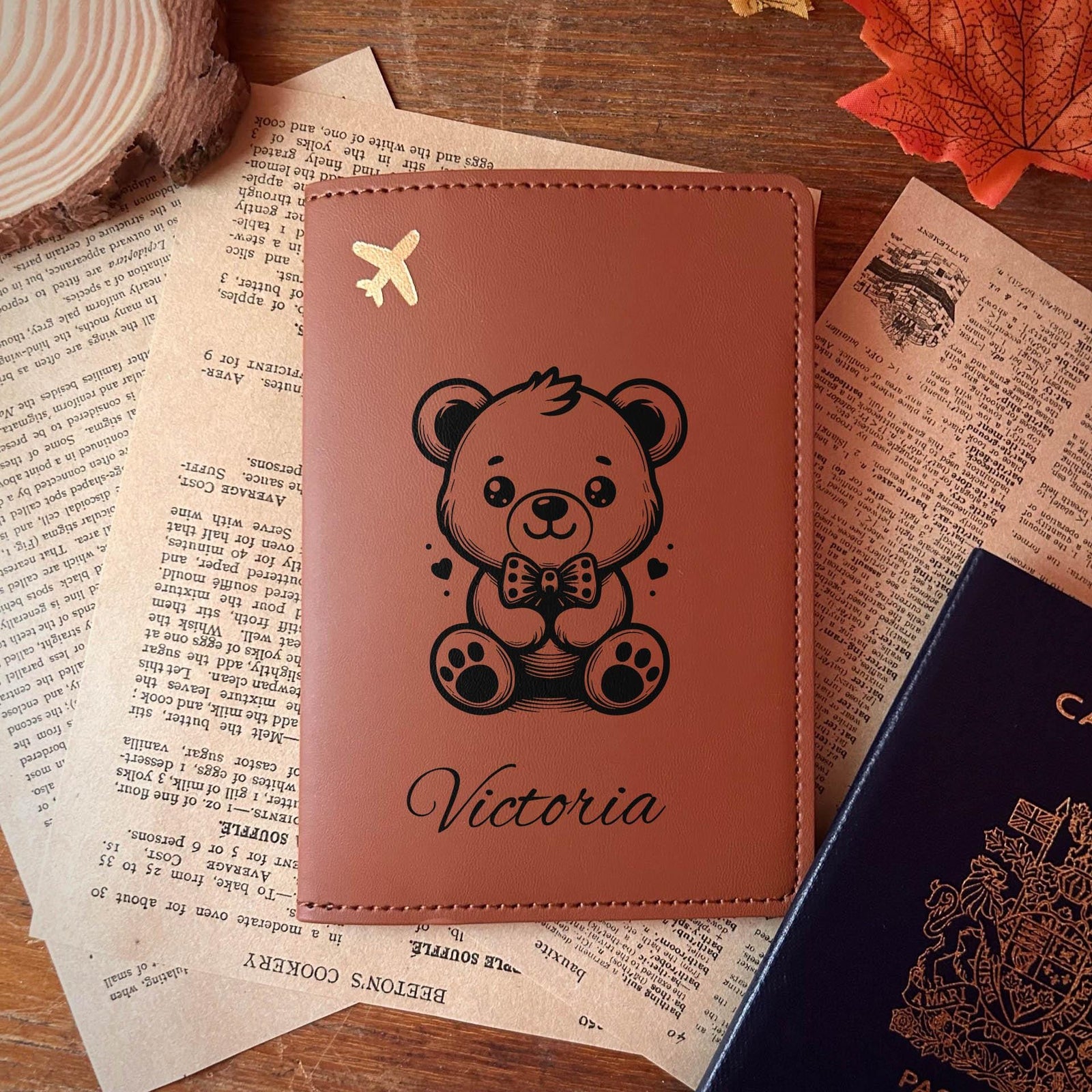 Cute Teddy Bear Passport Cover – Design #53
