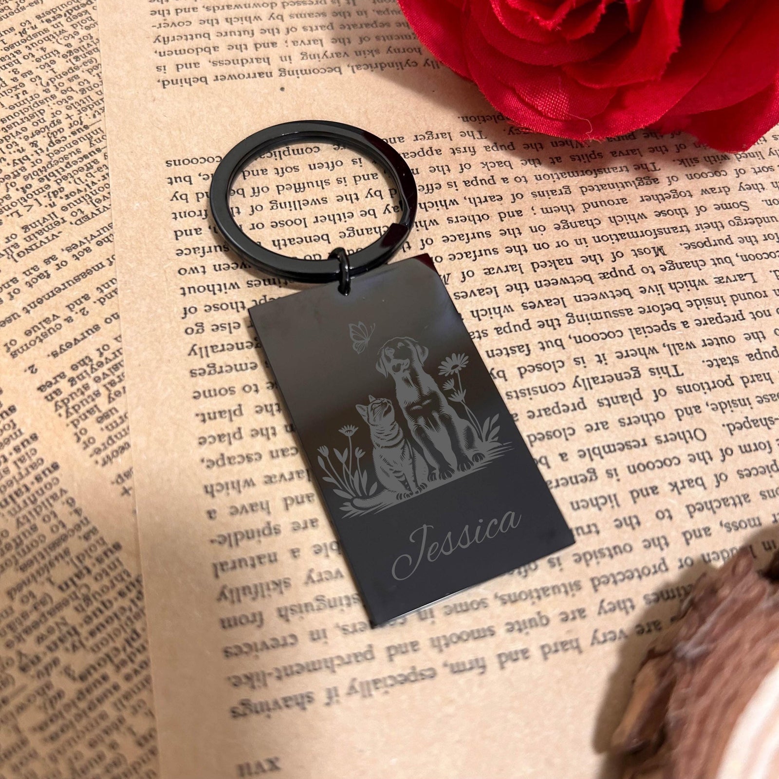 Cute Pets Keychain Stainless Steel