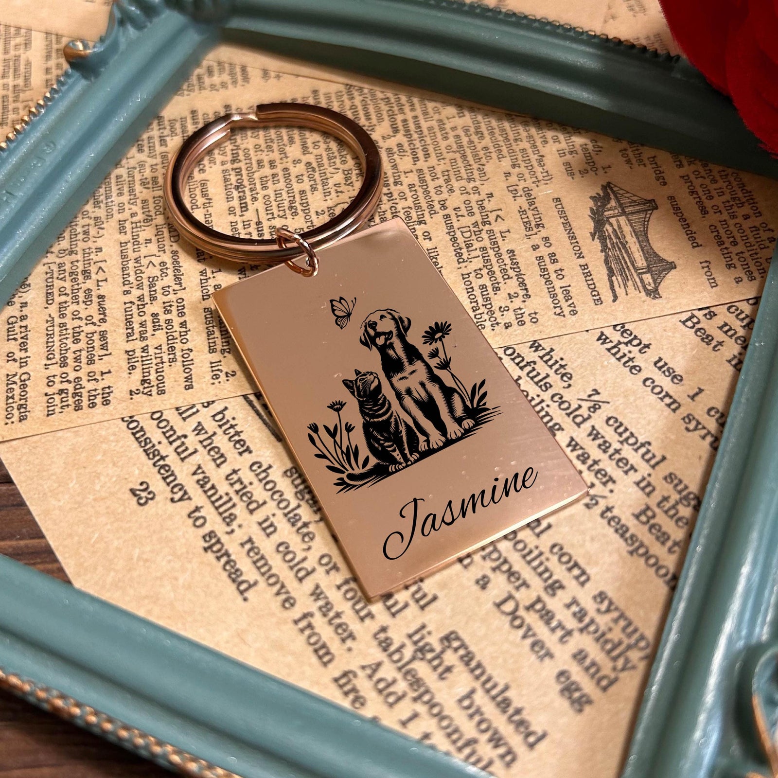 Cute Pets Keychain Stainless Steel