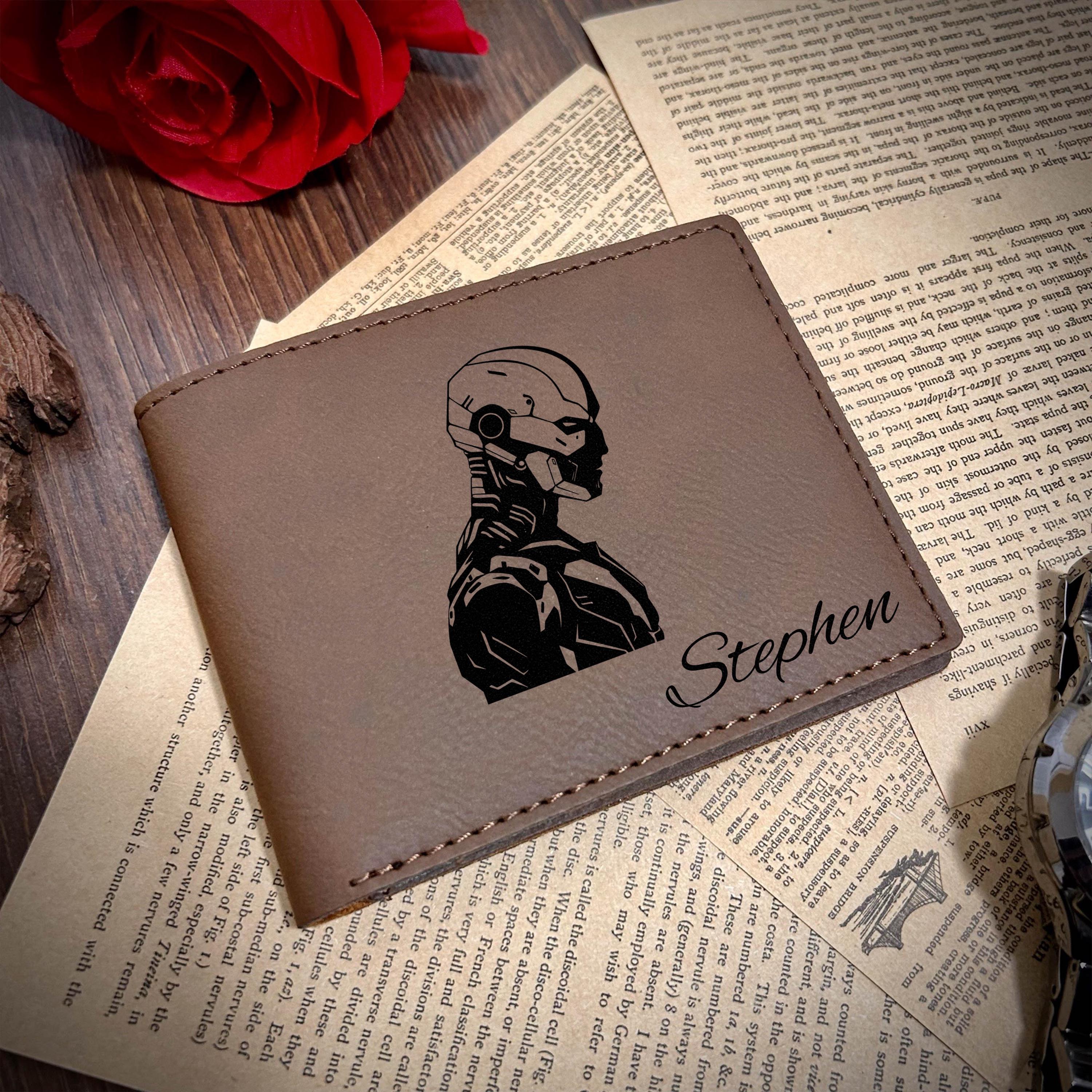 Cyborg Leather Wallet – Design #11