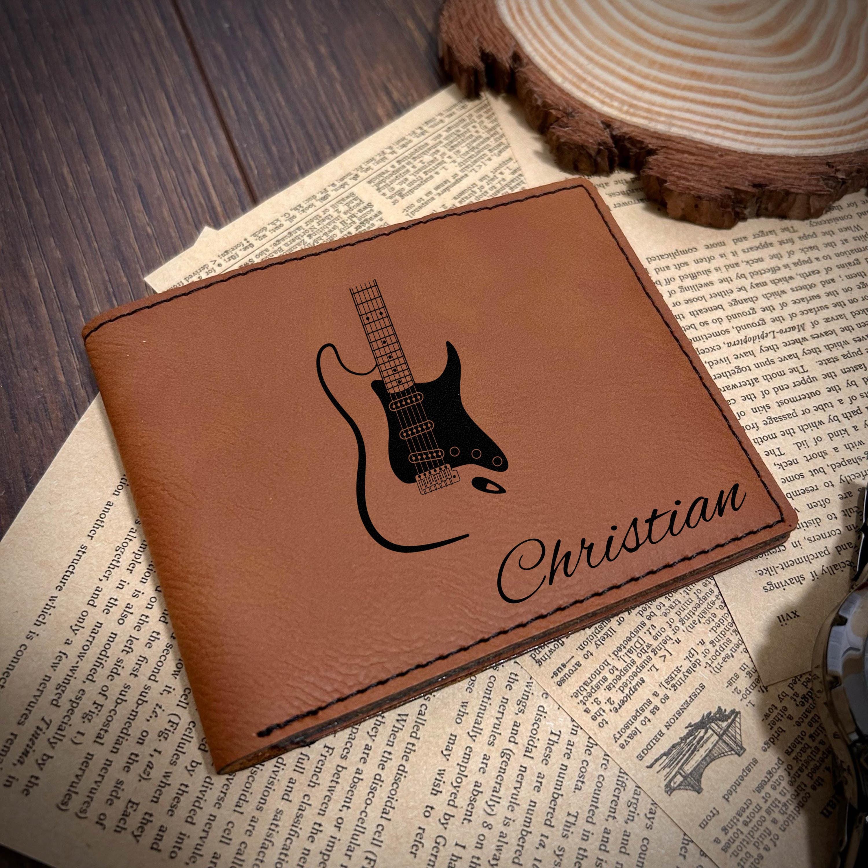 Electric Guitar Leather Wallet – Design #13