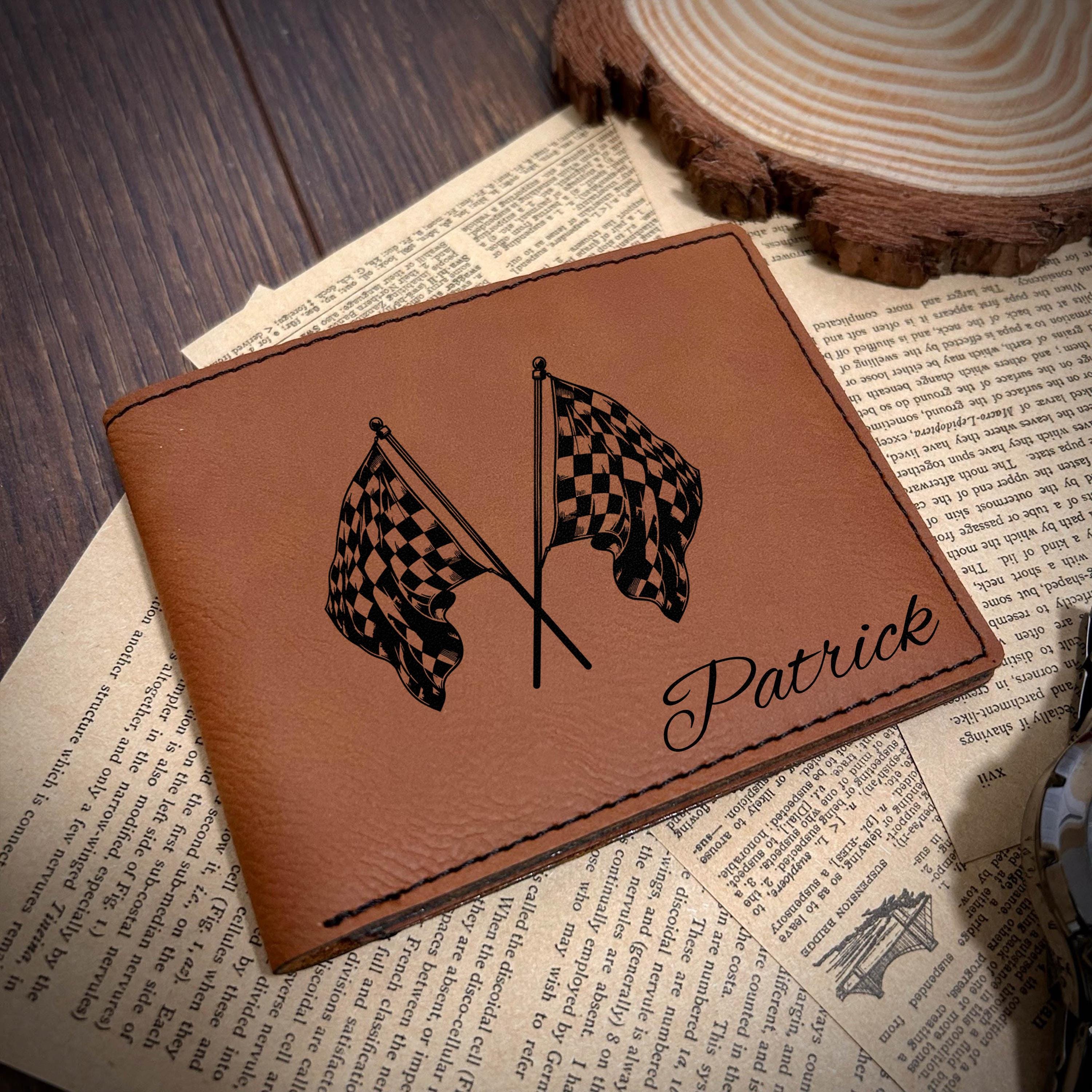Race Flag Leather Wallet – Design #19