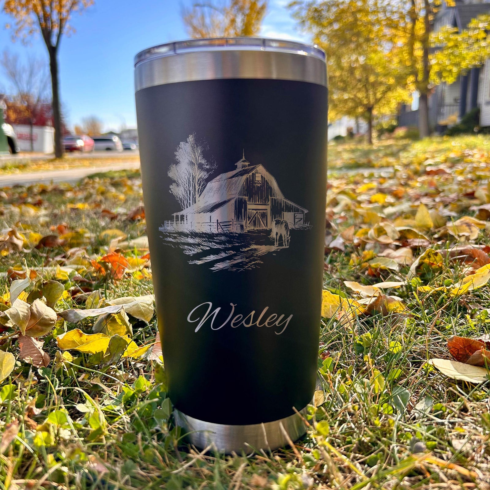 Barn and Horse 20oz Engraved Tumbler