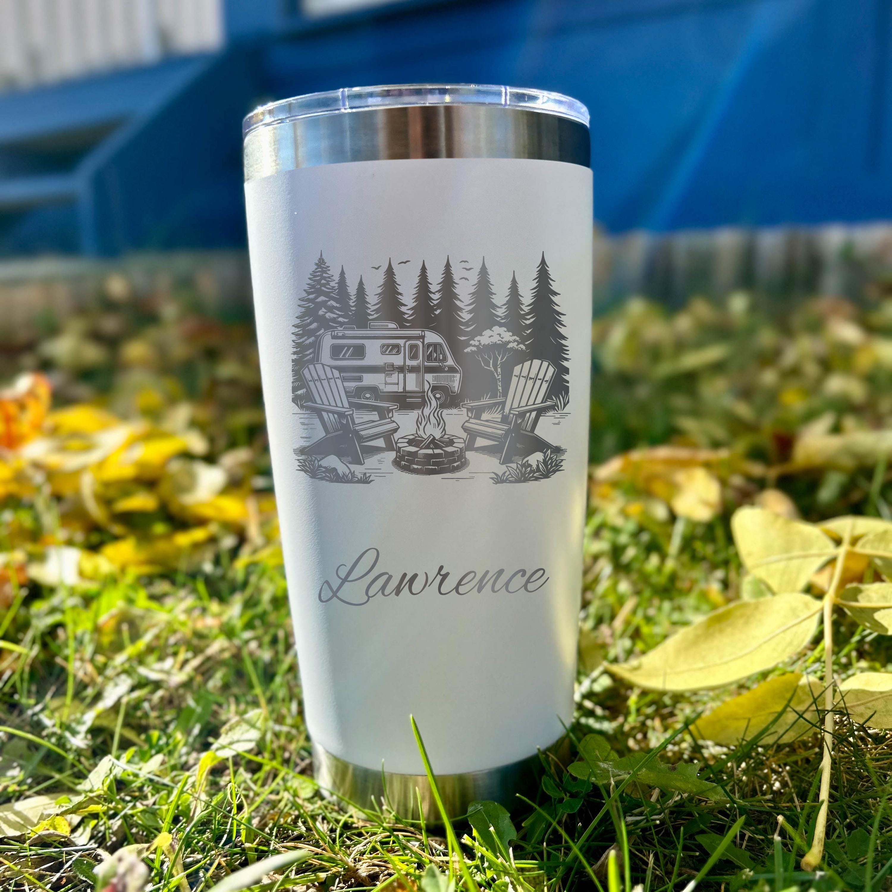 Camping 20oz Engraved Tumbler