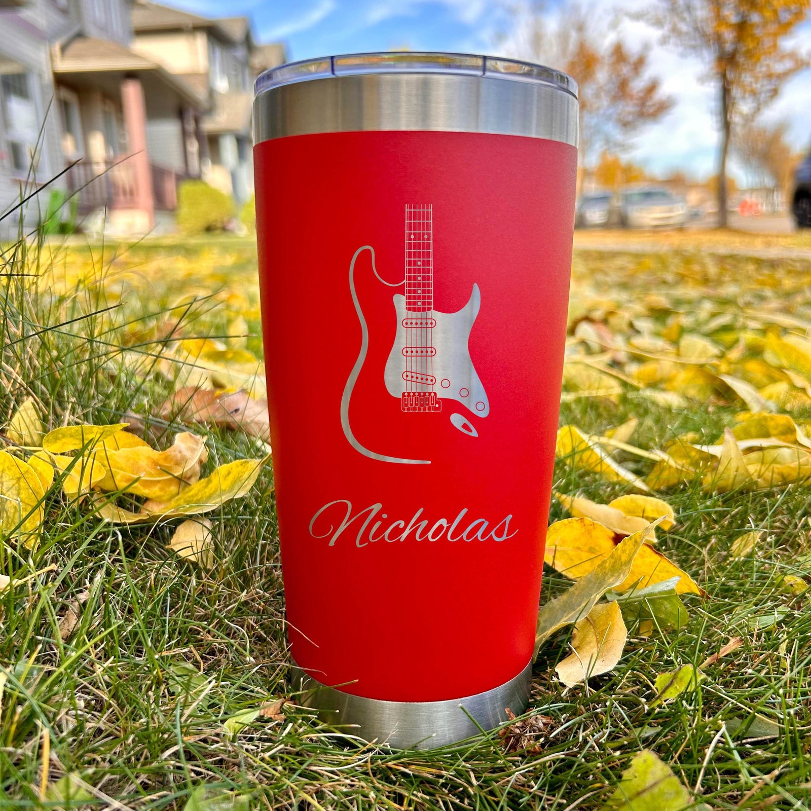 Electric Guitar 20oz Engraved Tumbler