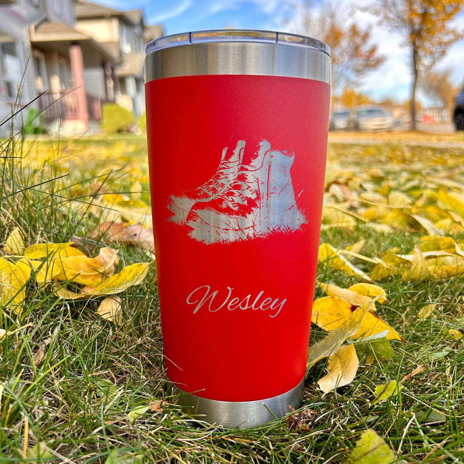 Hiker Boots 20oz Engraved Tumbler