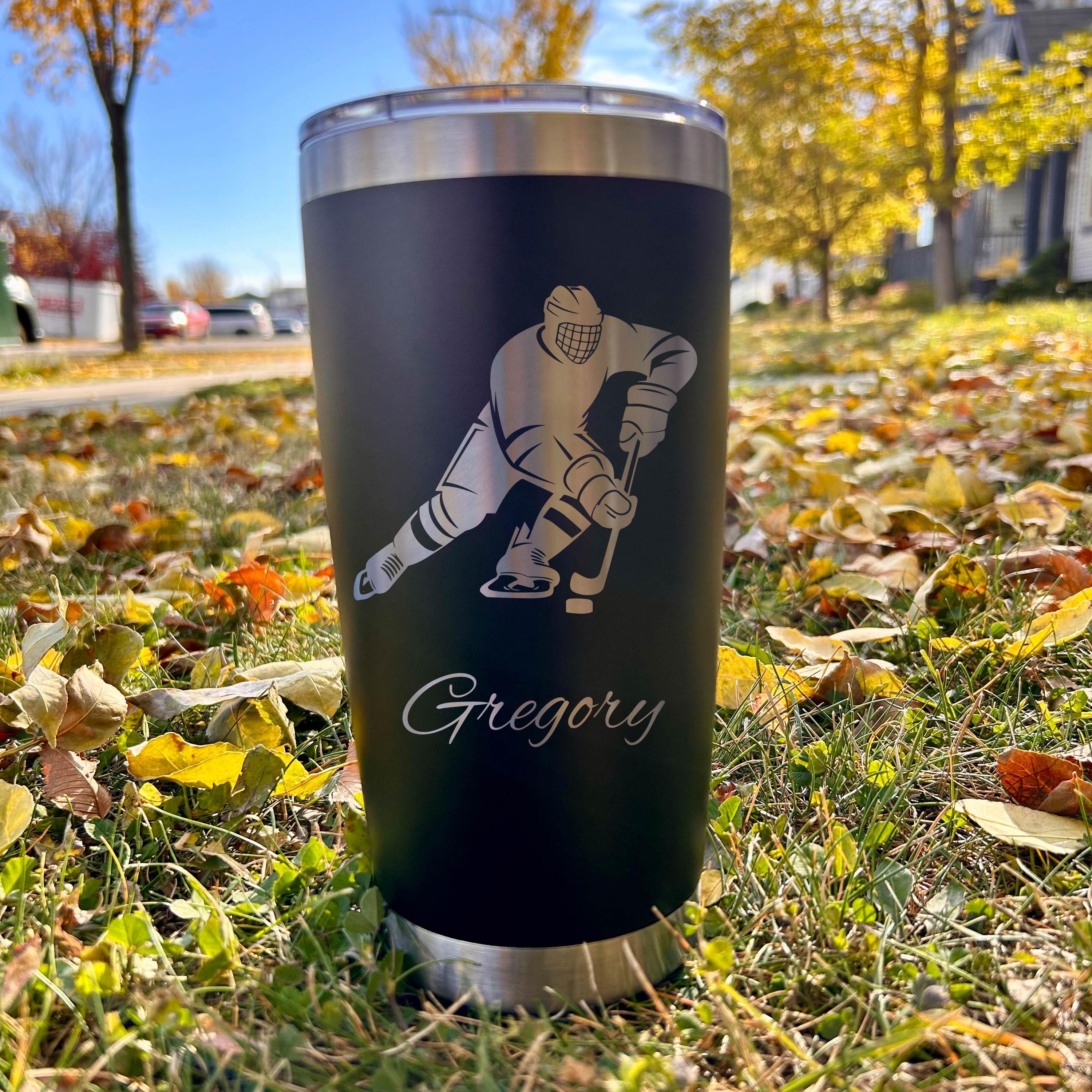 Hockey 20oz Engraved Tumbler
