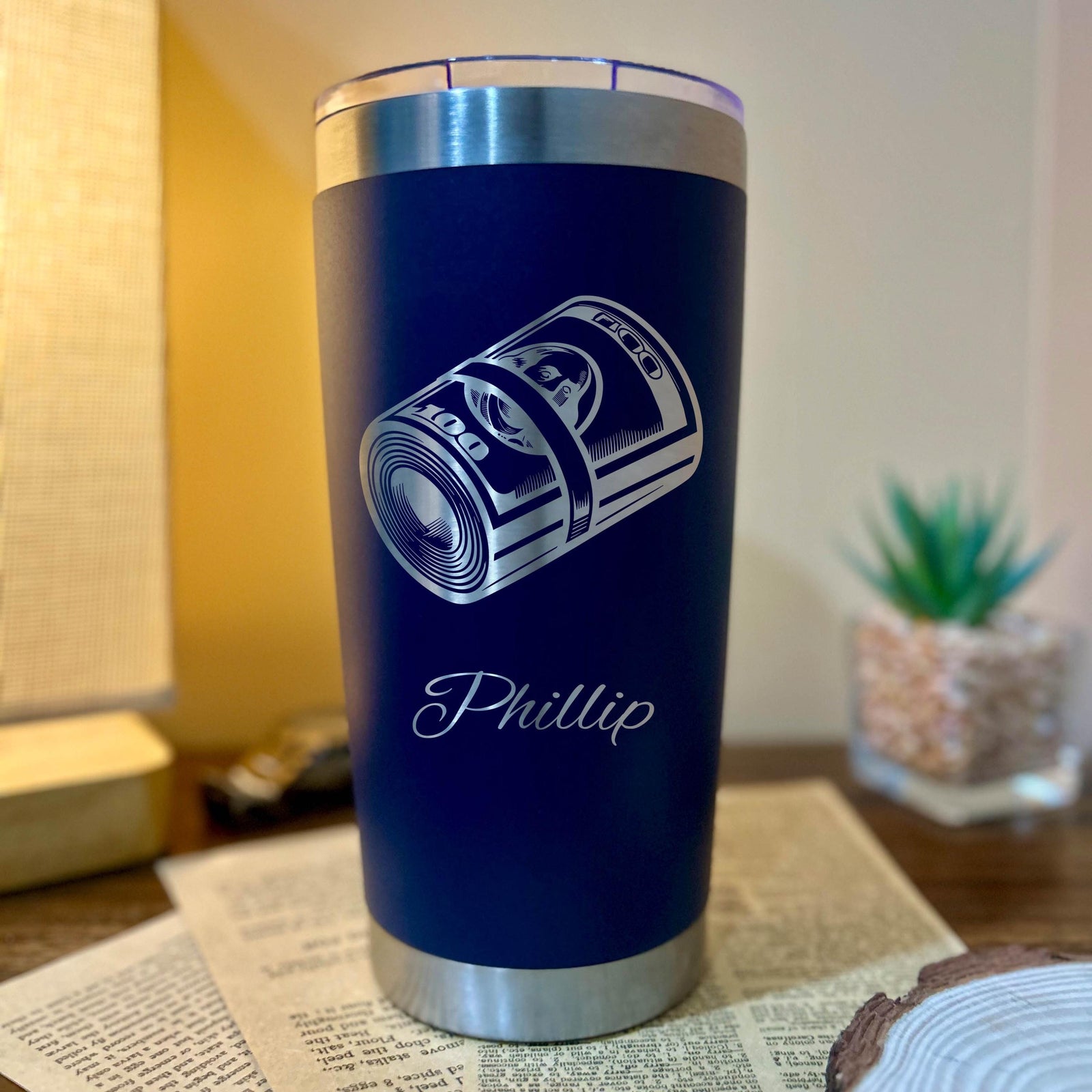 Money Roll 20oz Engraved Tumbler