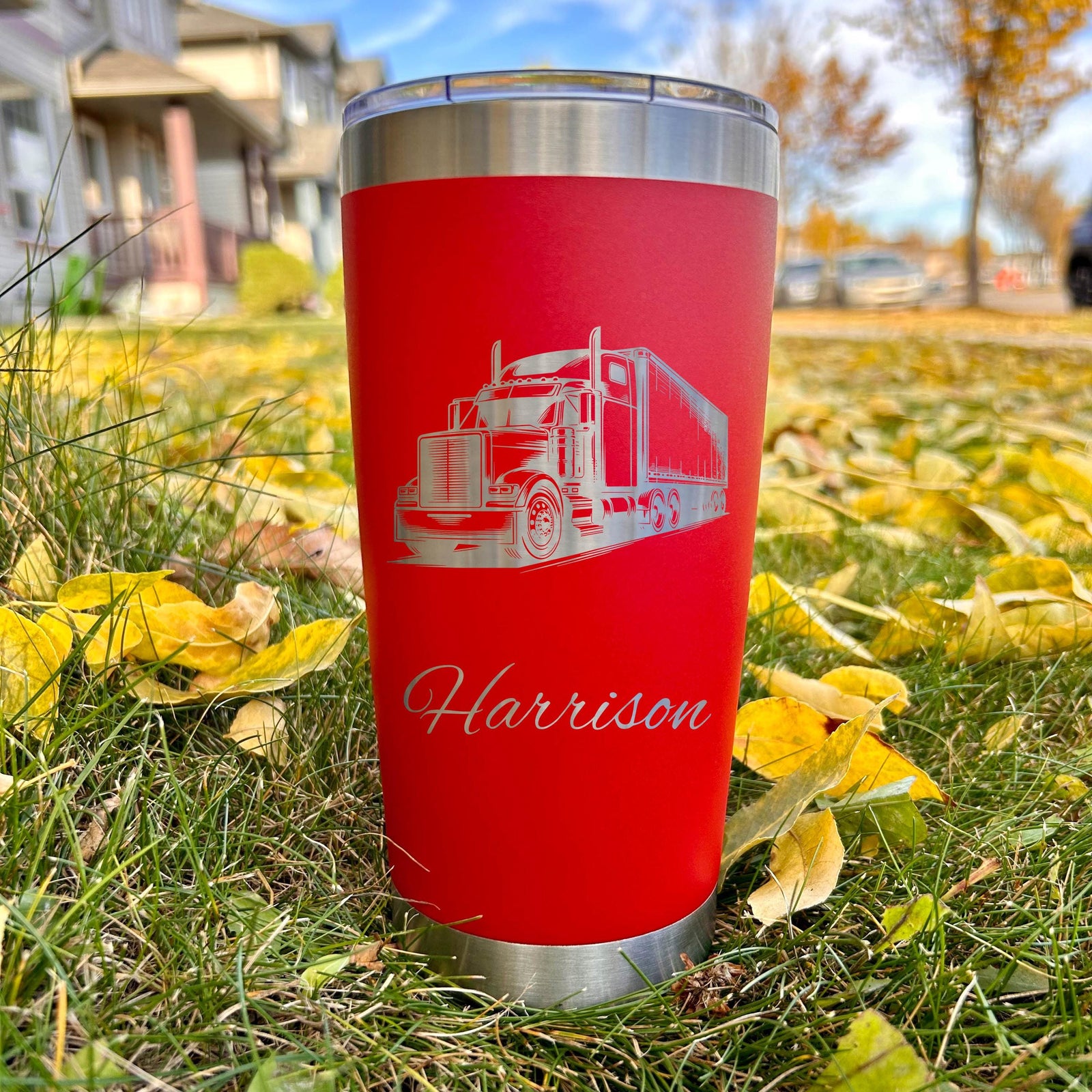 Truck 20oz Engraved Tumbler