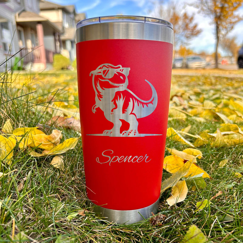 Cute T-Rex 20oz Tumbler Engraved