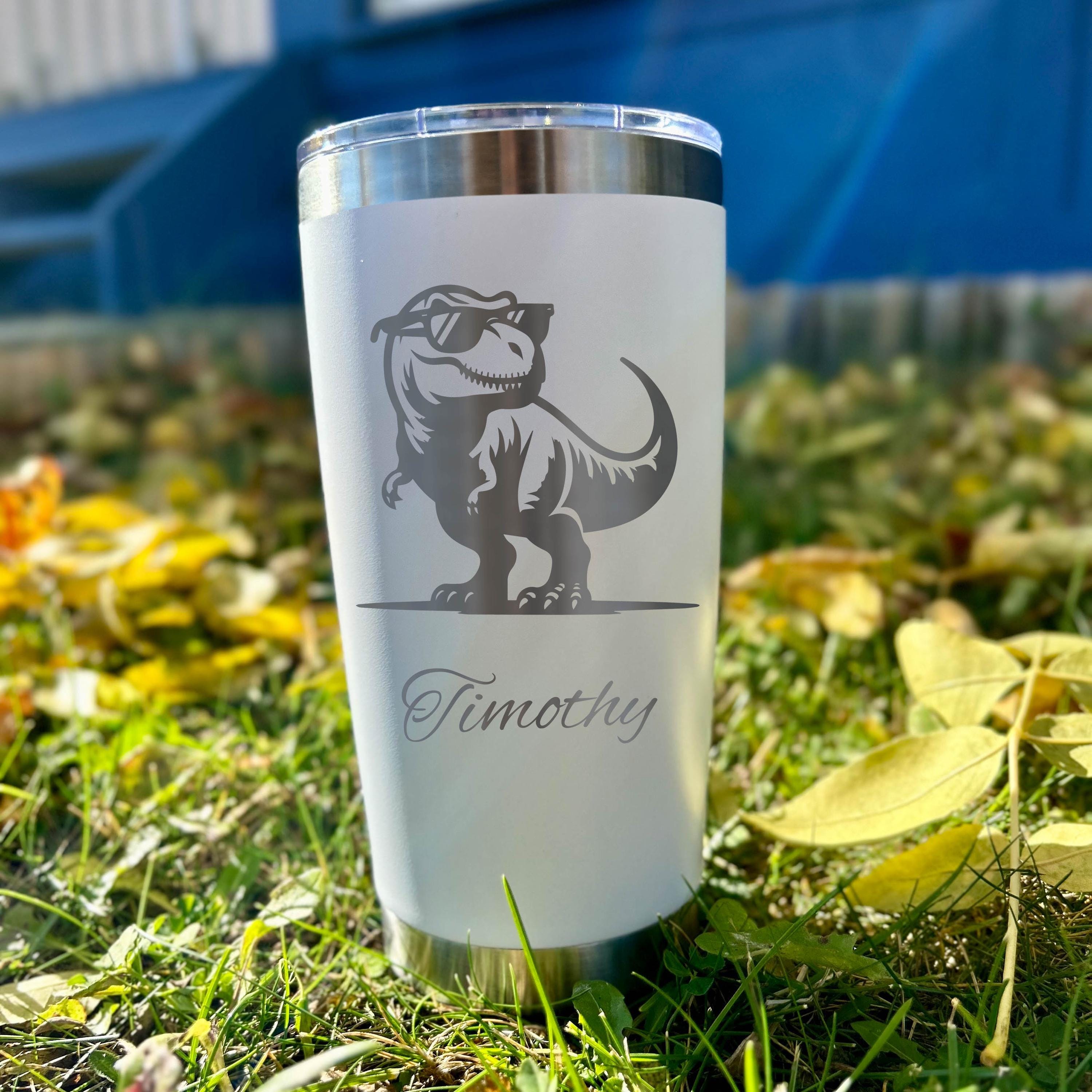 Cute T-Rex 20oz Tumbler Engraved