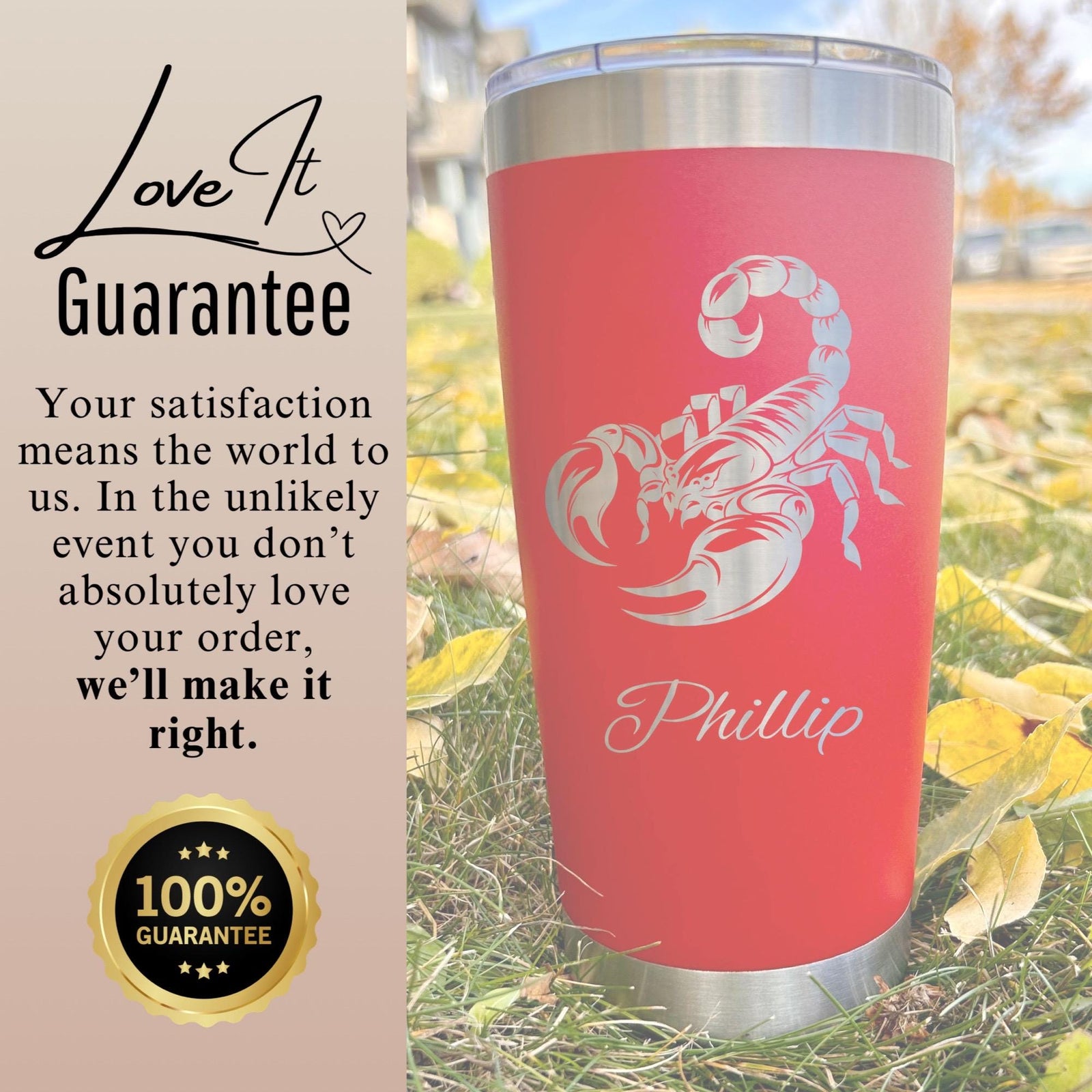 Scorpion 20oz Engraved Tumbler