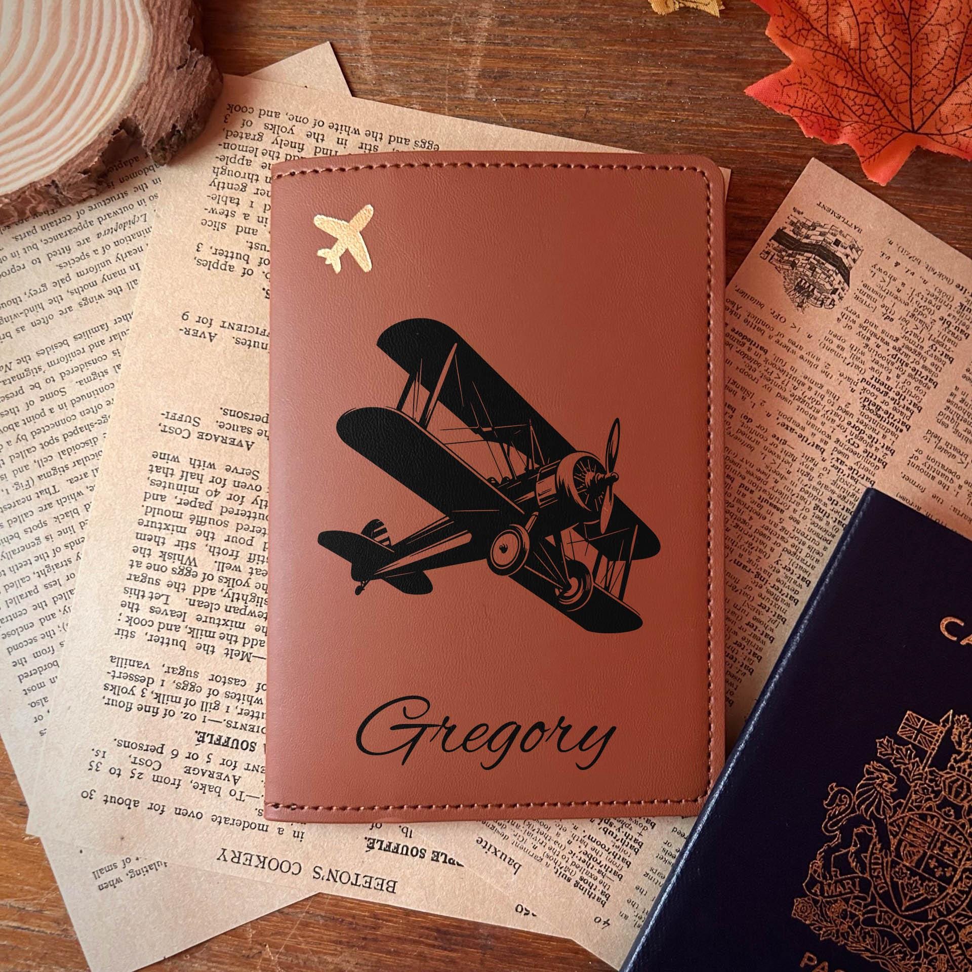 Antique Airplane Passport Cover – Design #4