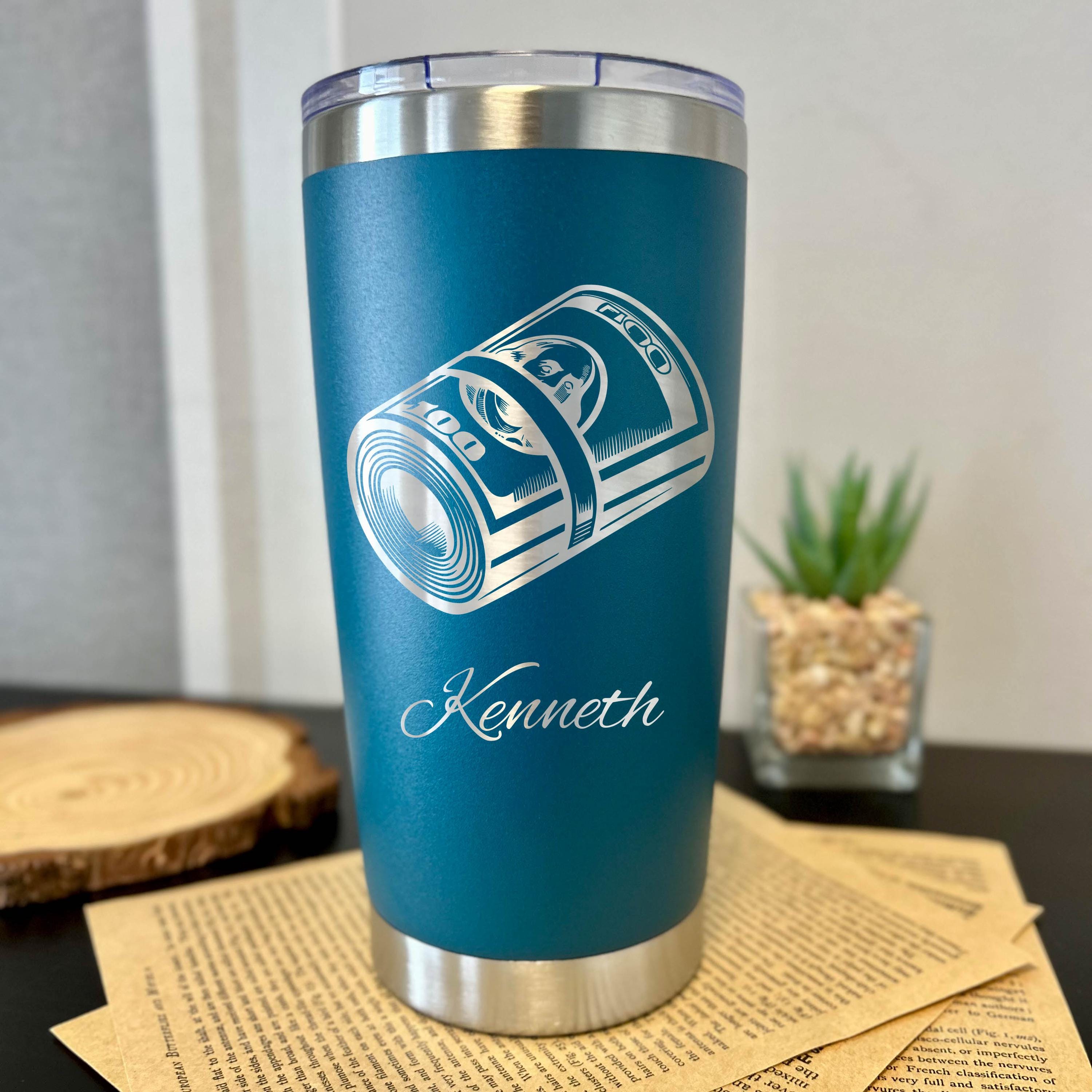 Money Roll 20oz Engraved Tumbler
