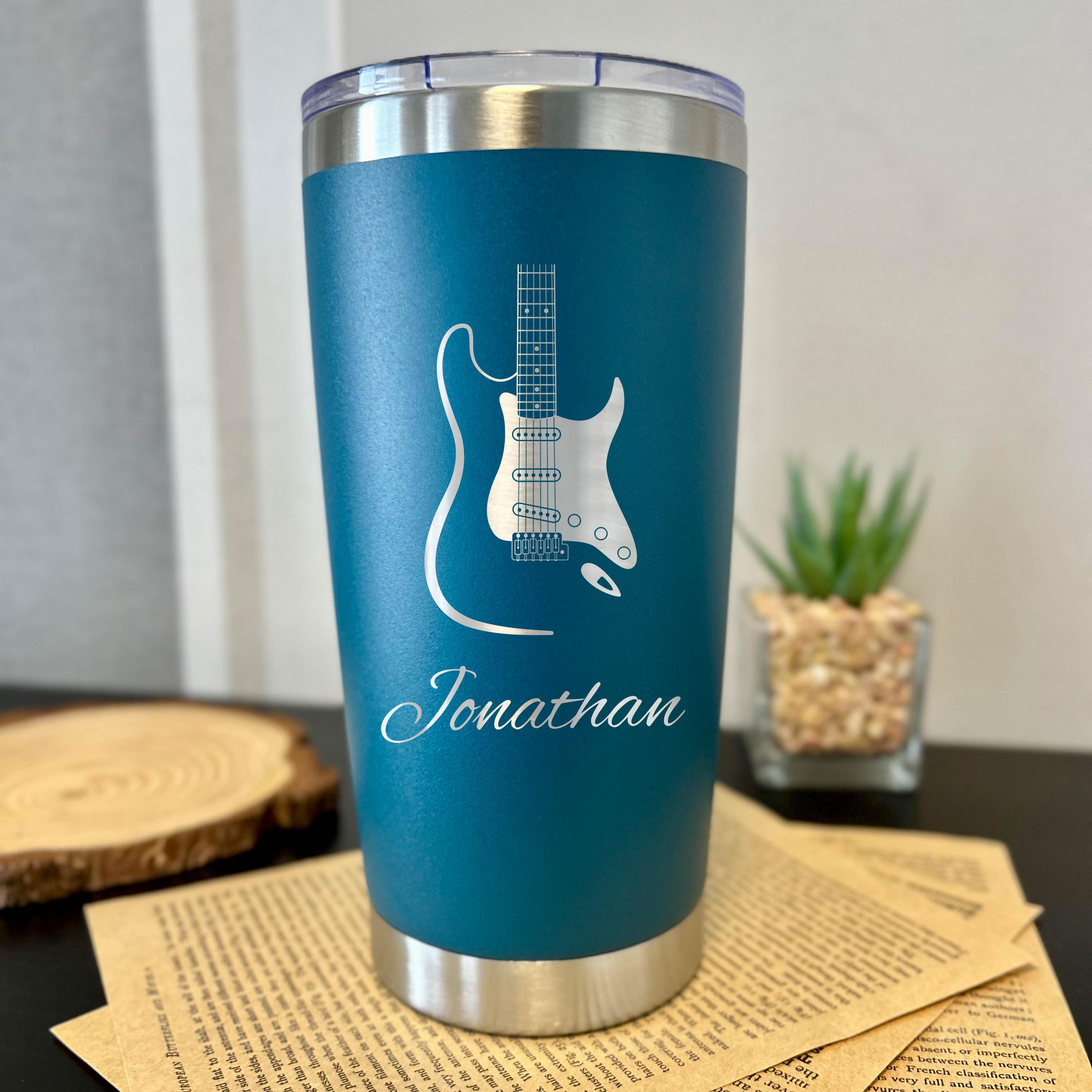 Electric Guitar 20oz Engraved Tumbler