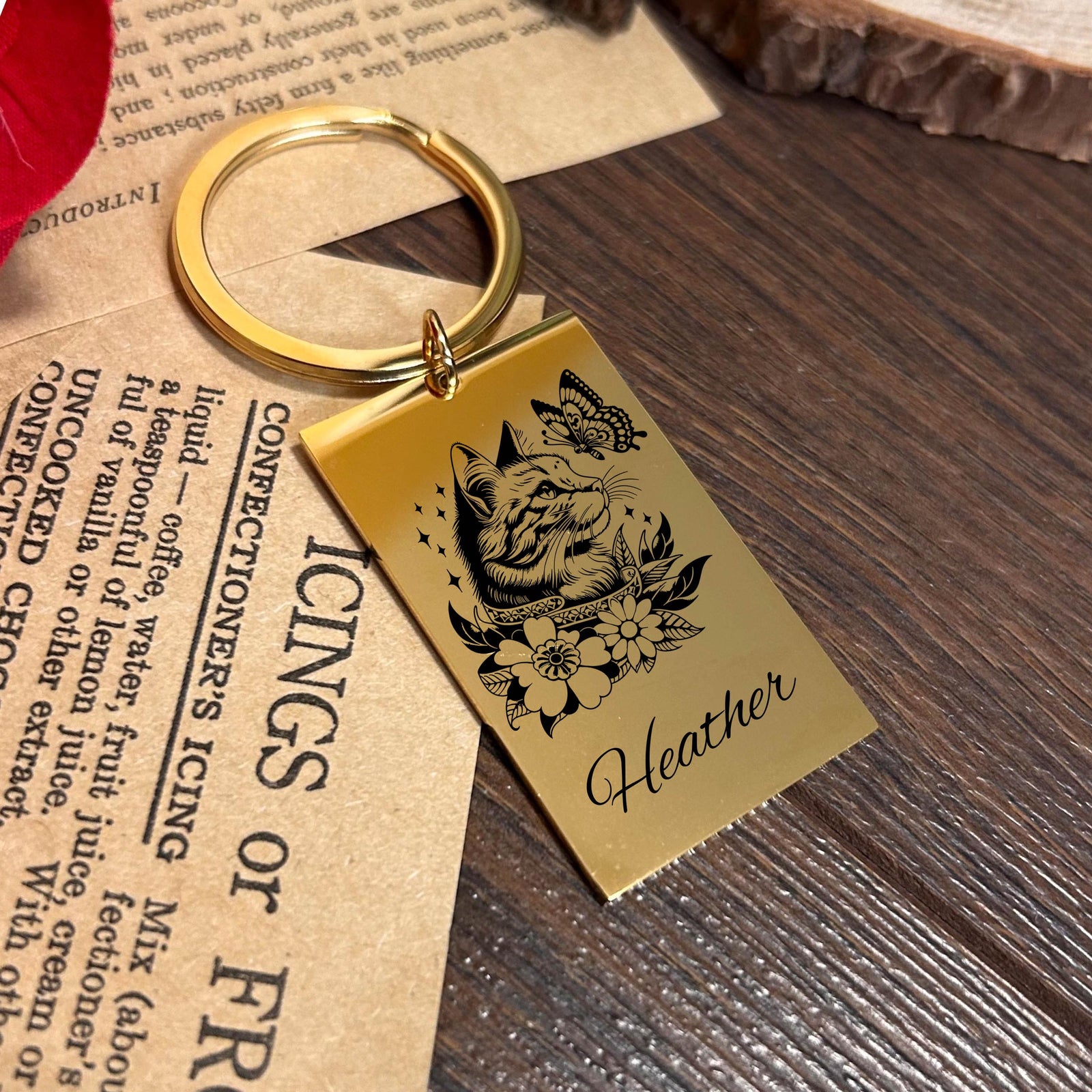 Royalty Cat Keychain Stainless Steel