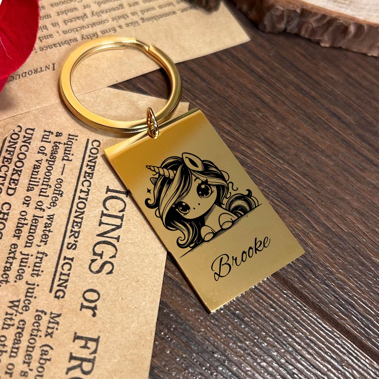 Baby Unicorn Keychain Stainless Steel