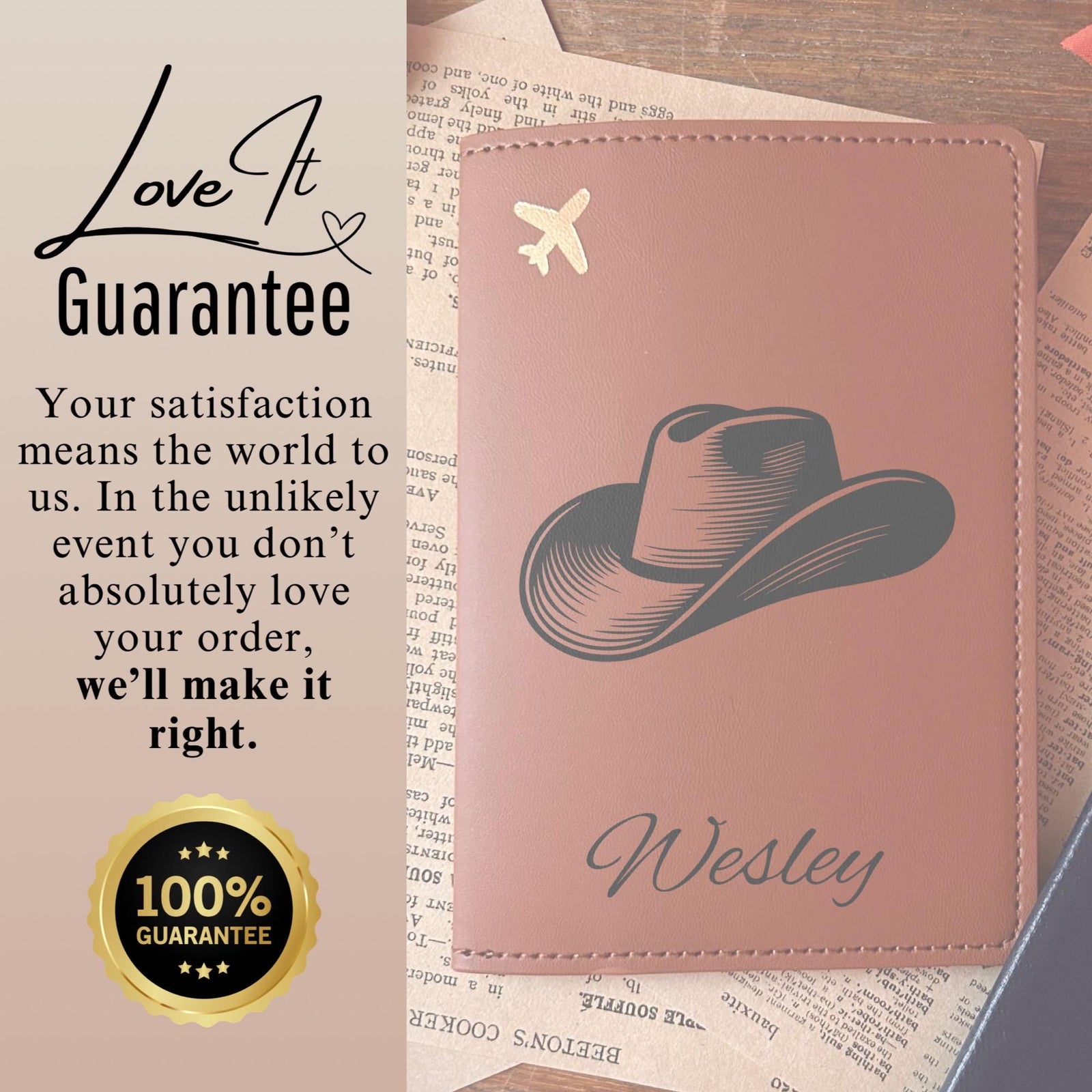 Cowboy Hat Passport Cover – Design #10