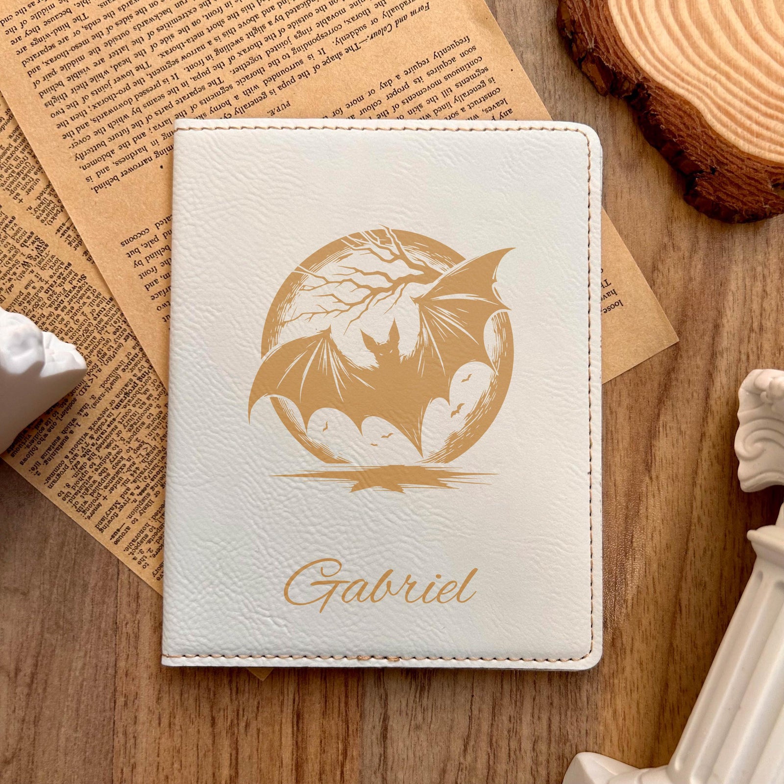 Gold Bat Passport Cover – Design #1