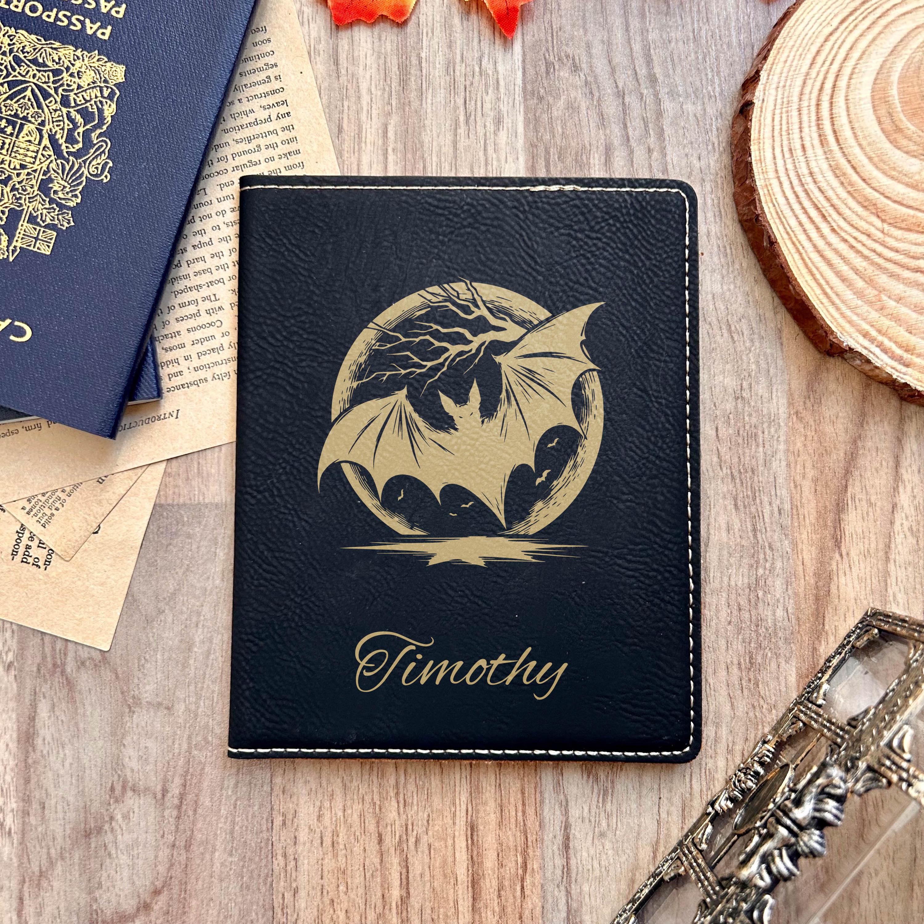 Gold Bat Passport Cover – Design #1