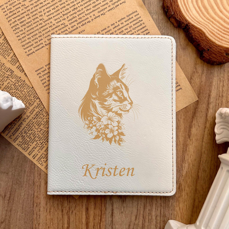 Gold Cute Cat Passport Cover – Design #35