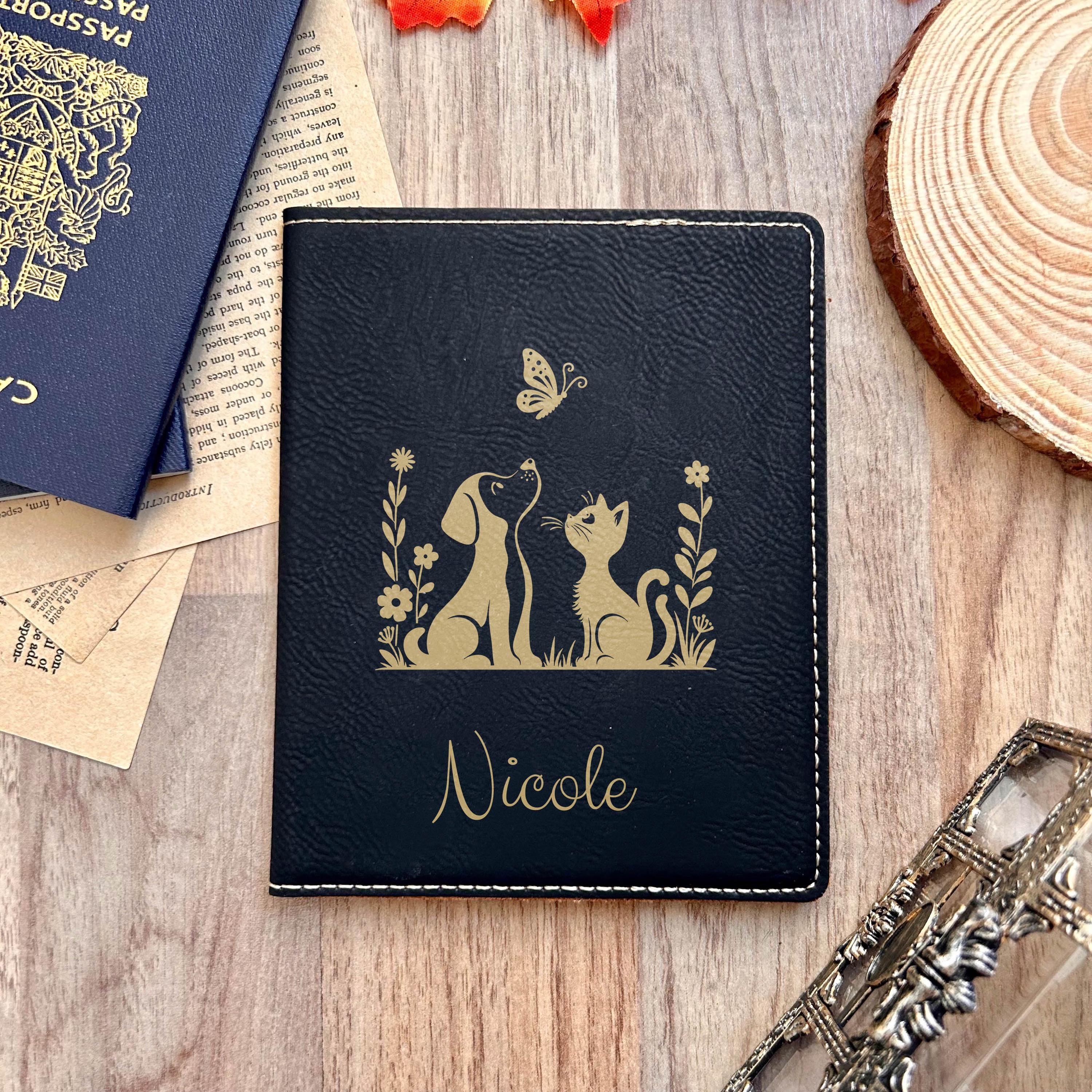 Gold Pet Friendship Passport Cover – Design #39