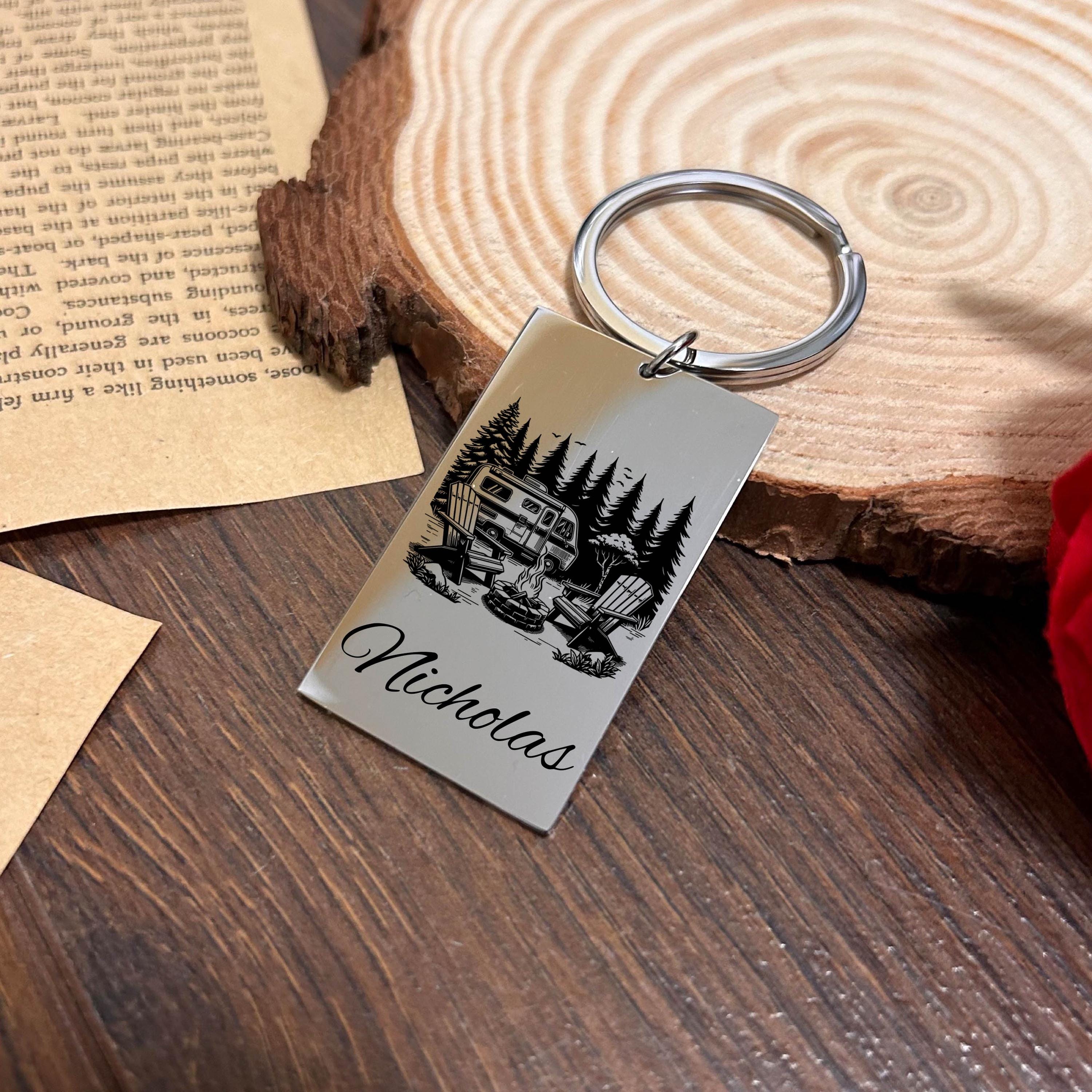 Camping Keychain Stainless Steel