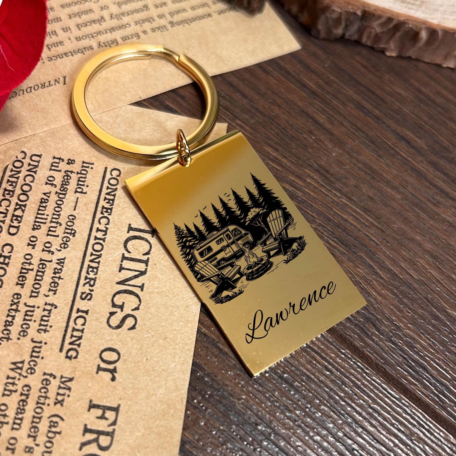 Camping Keychain Stainless Steel