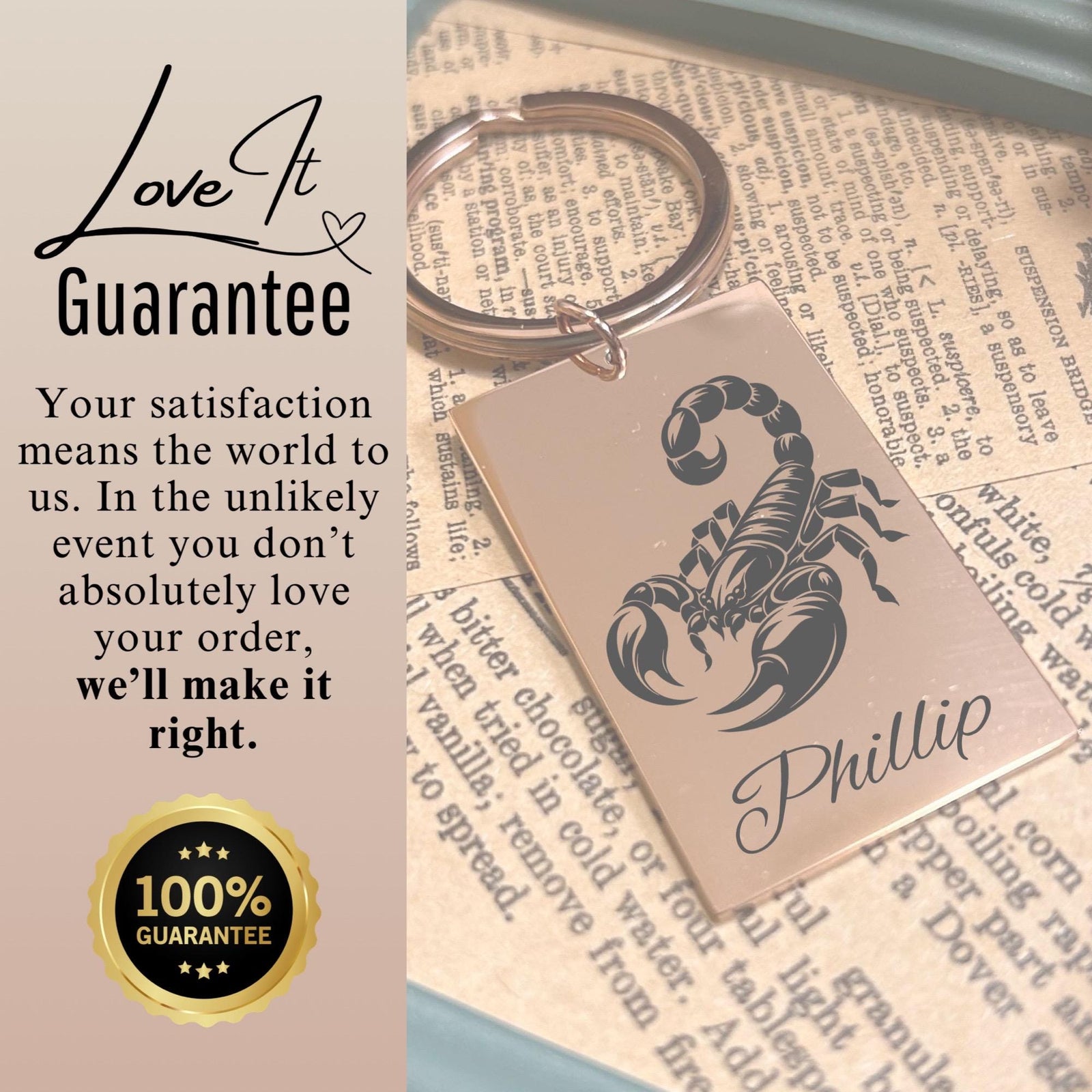 Scorpion Keychain Stainless Steel