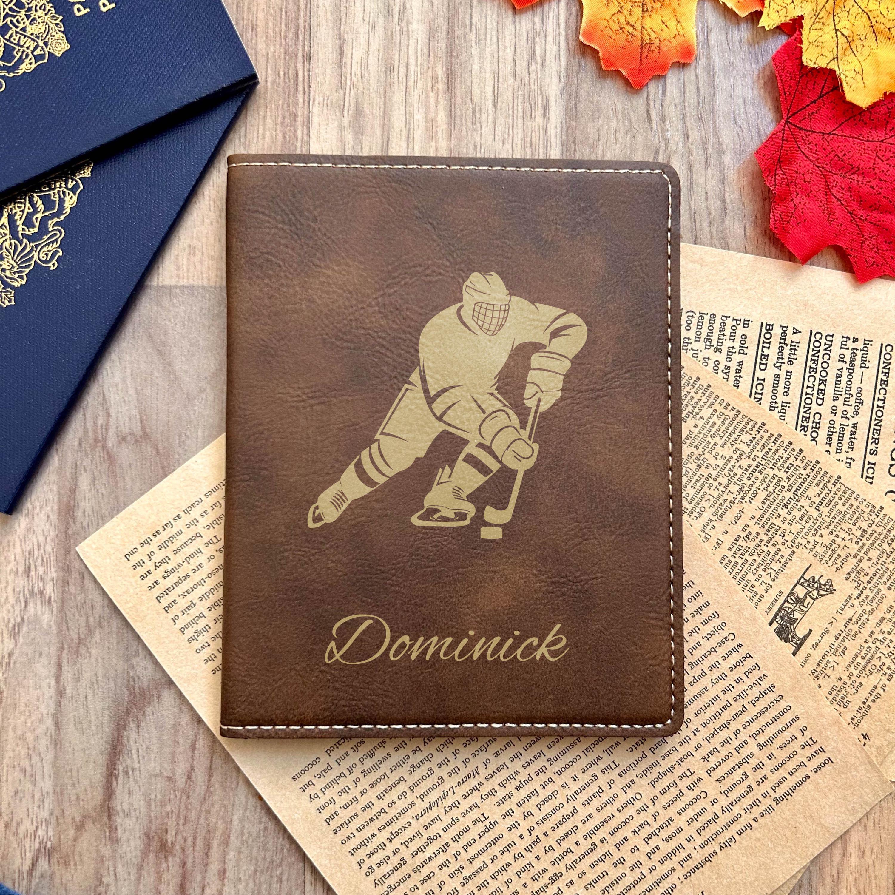 Gold Hockey Player Passport Cover – Design #16
