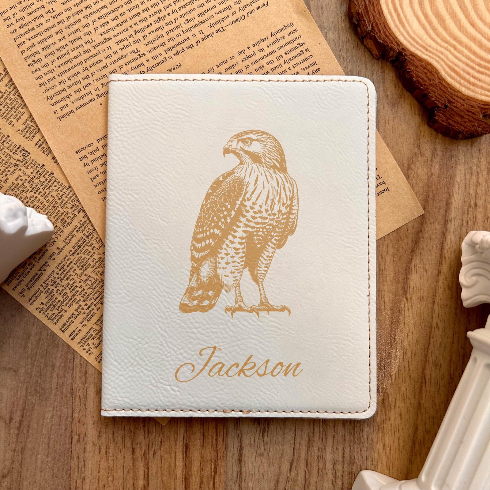 Gold Hawk Passport Cover – Design #20