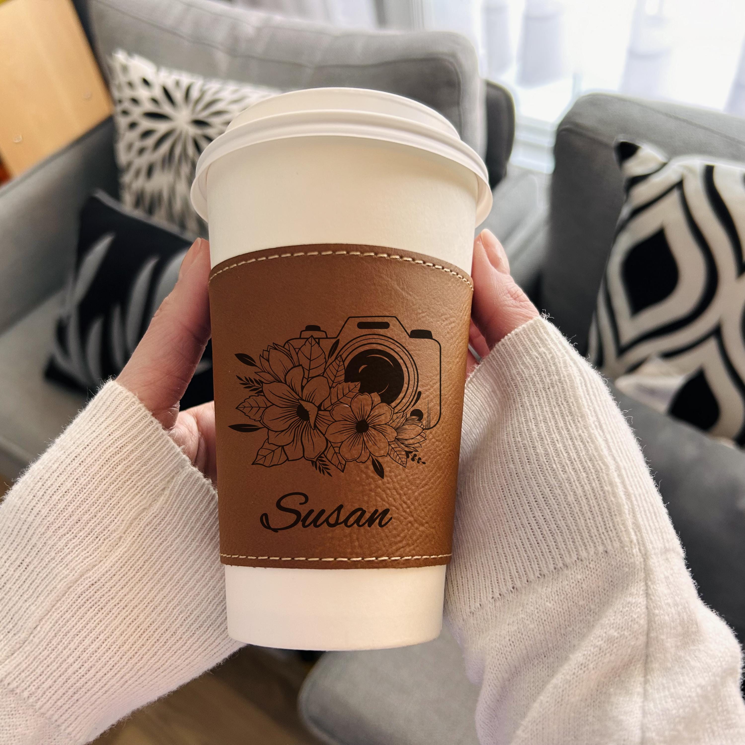 Camera & Flowers Cup Sleeve