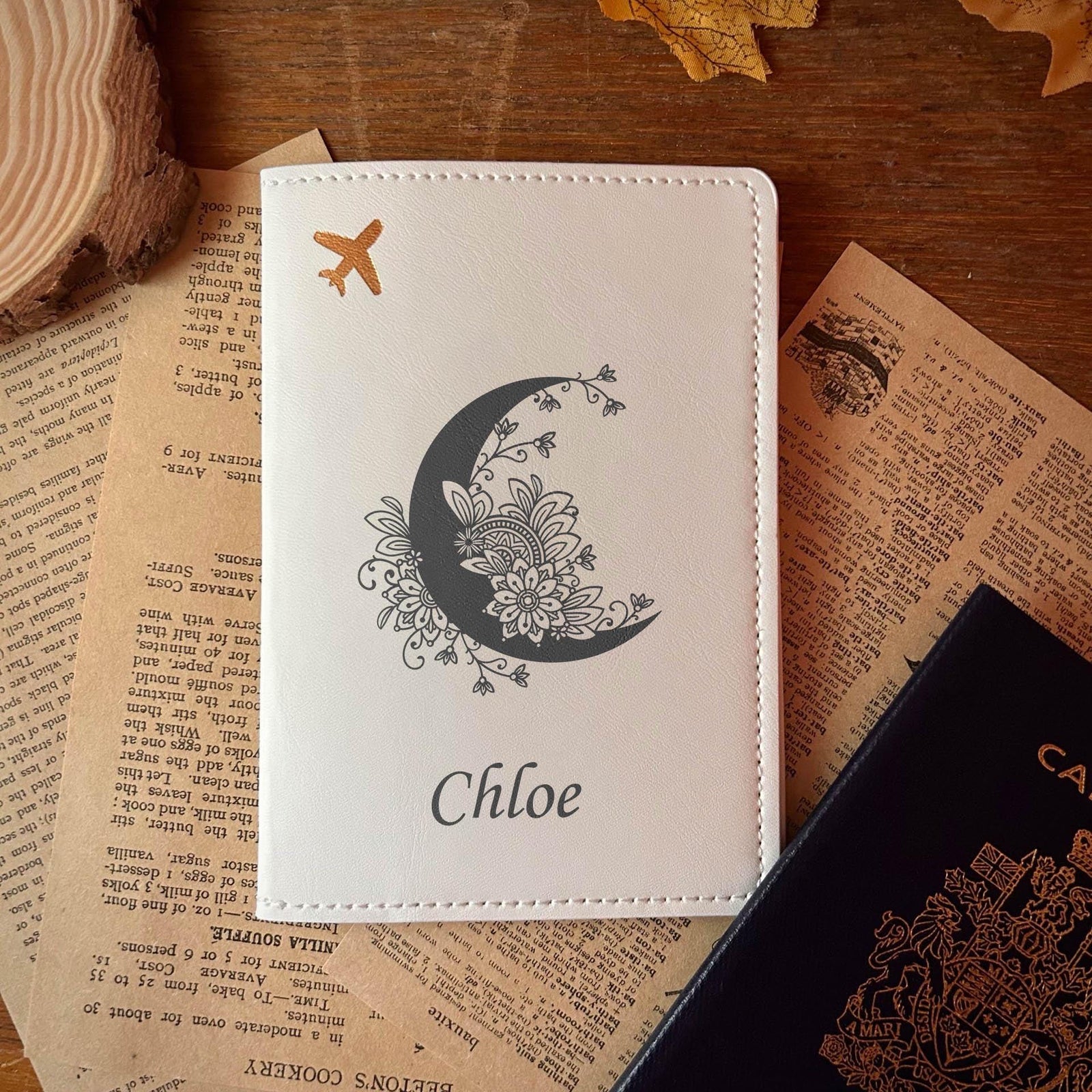 Floral Moon Passport Cover – Design #85