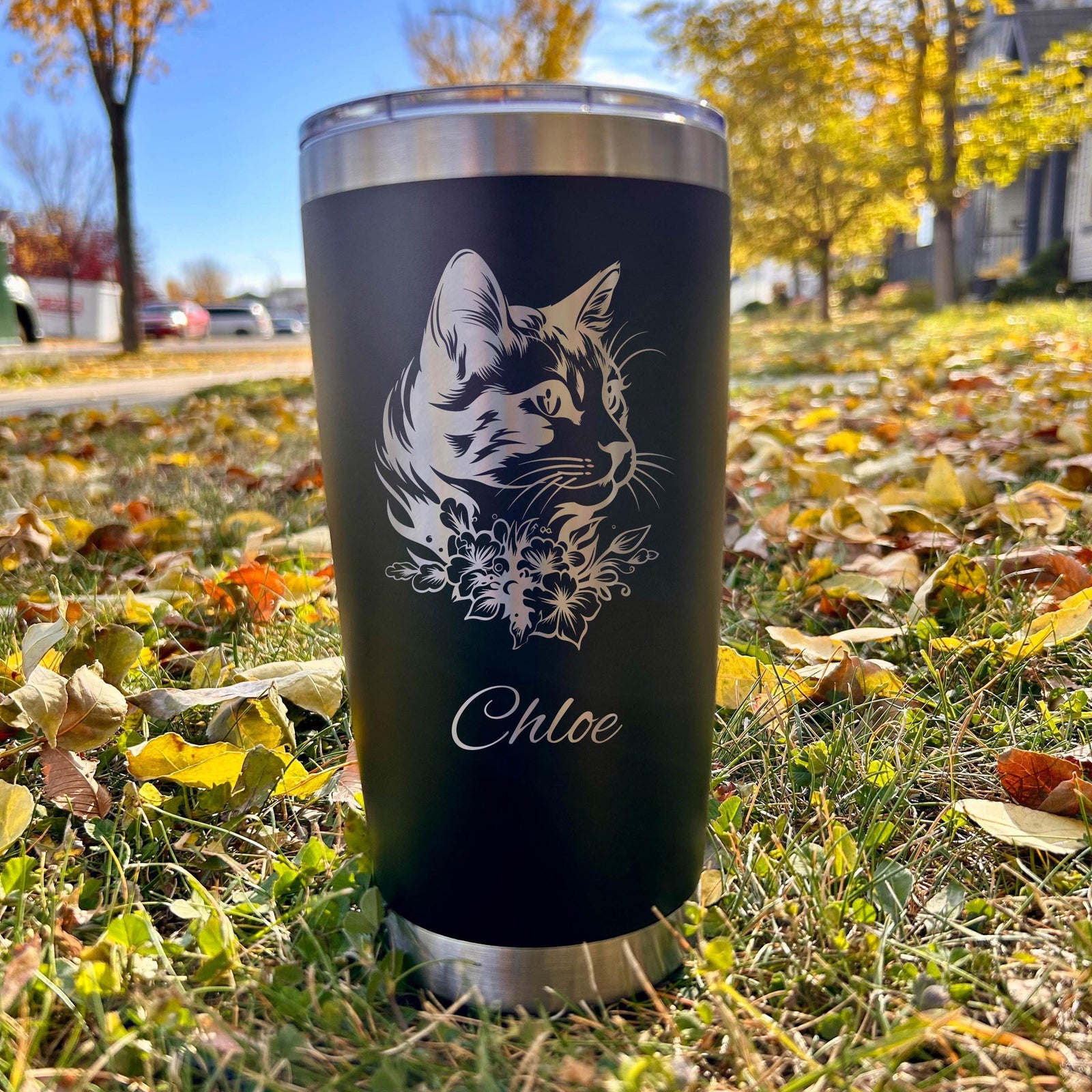 Cat Lover 20oz Engraved Tumbler
