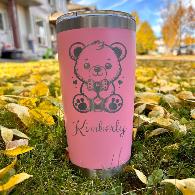 Teddy Bear 20oz Engraved Tumbler