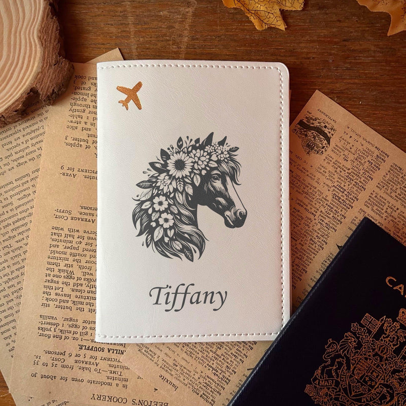 Floral Horse Passport Cover – Design #44