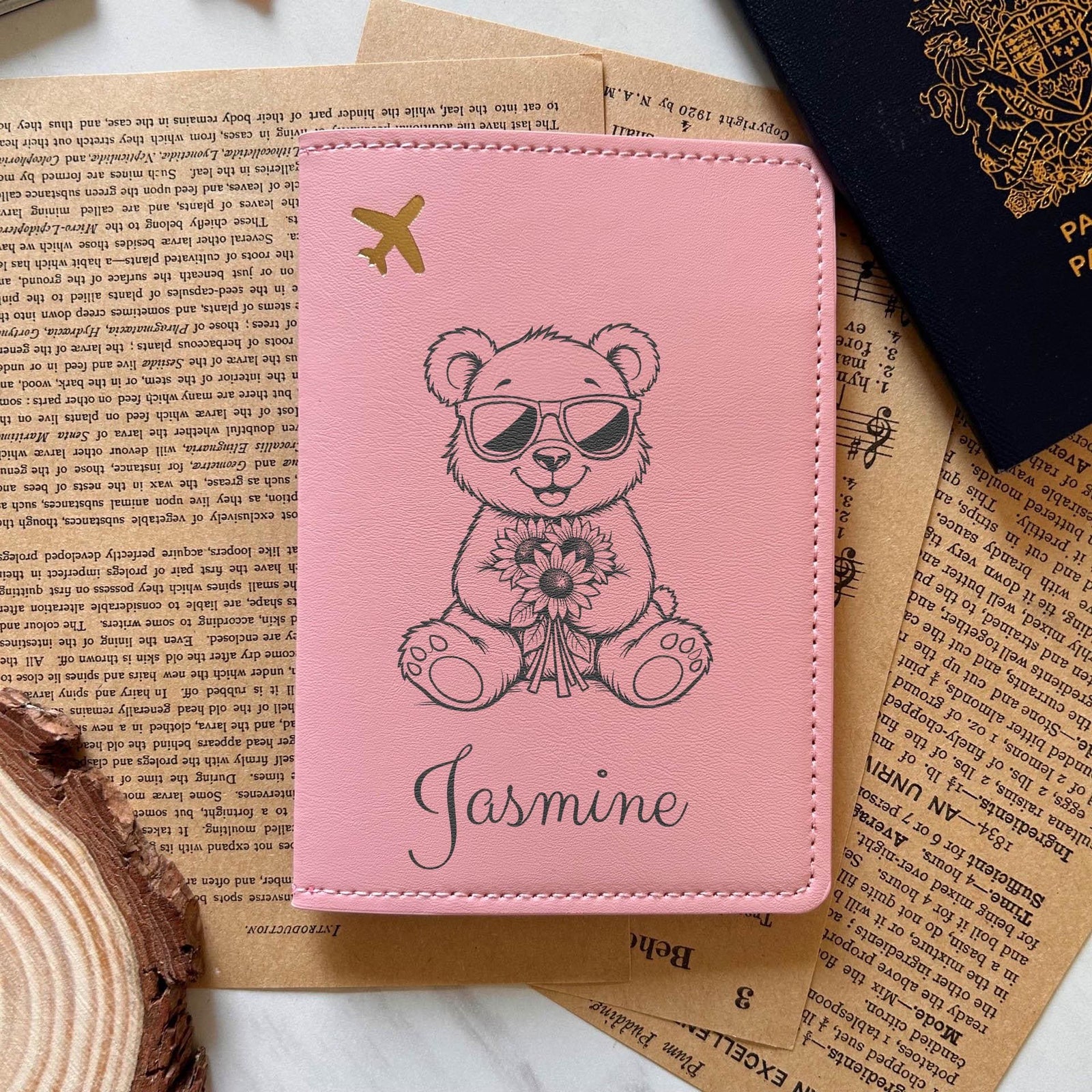 Teddy Bear Passport Cover – Design #60